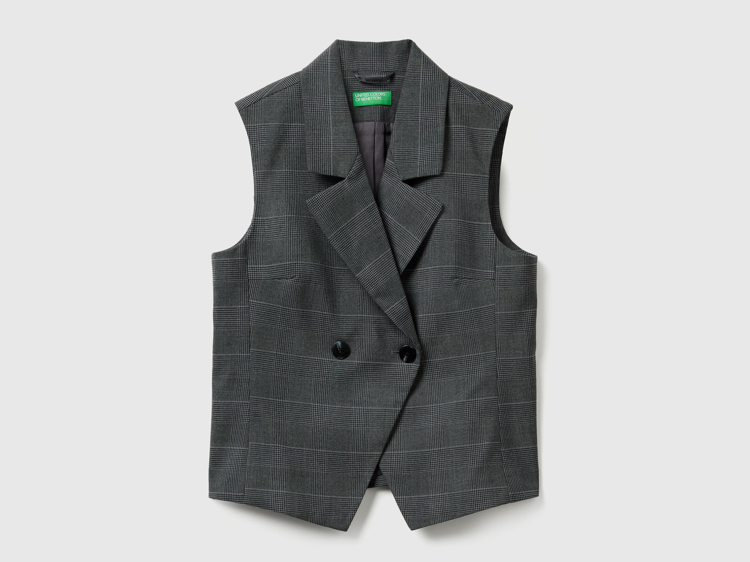Double-breasted Prince of Wales vest