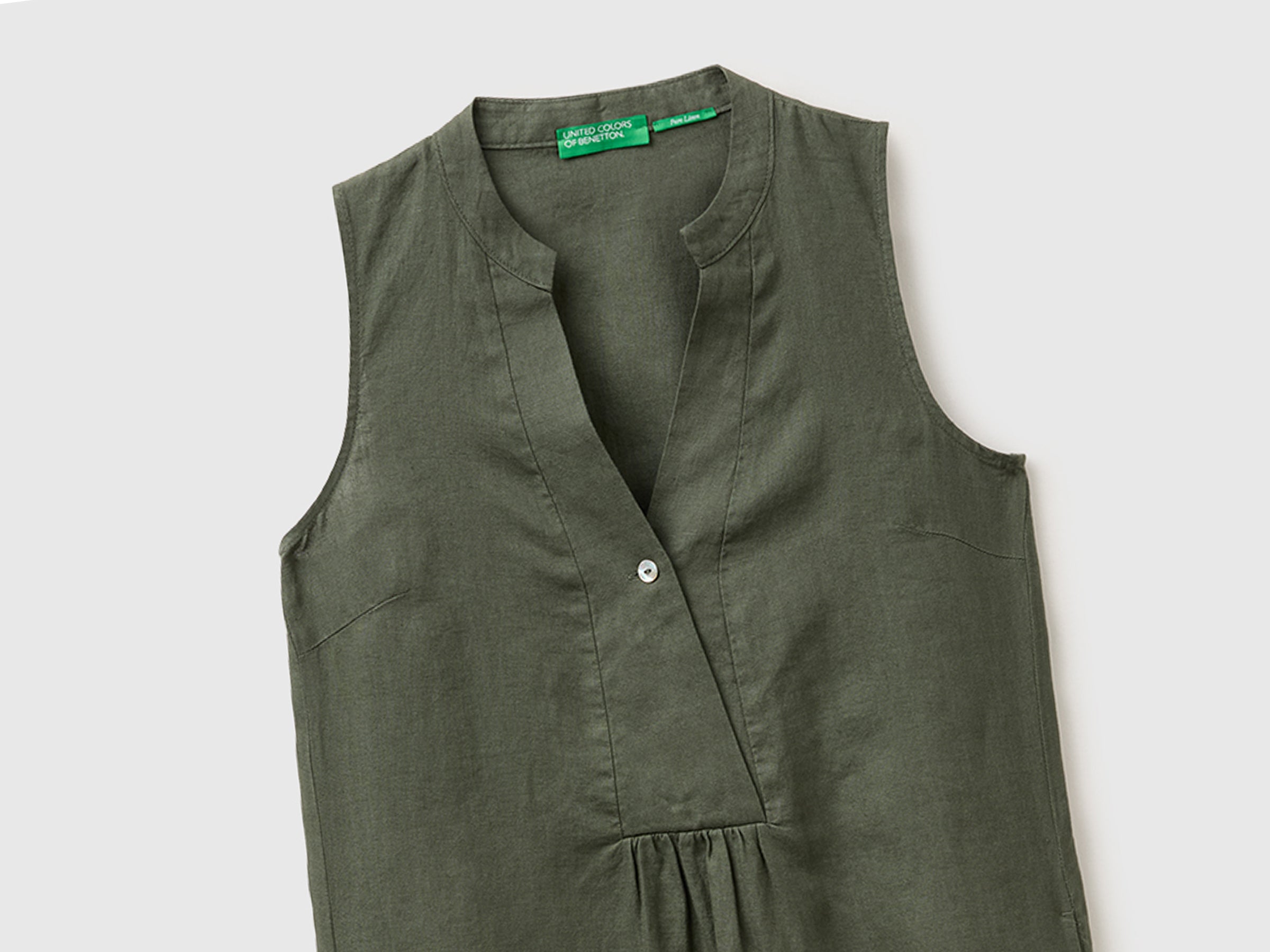 benetton linen dress 100% linen short dress