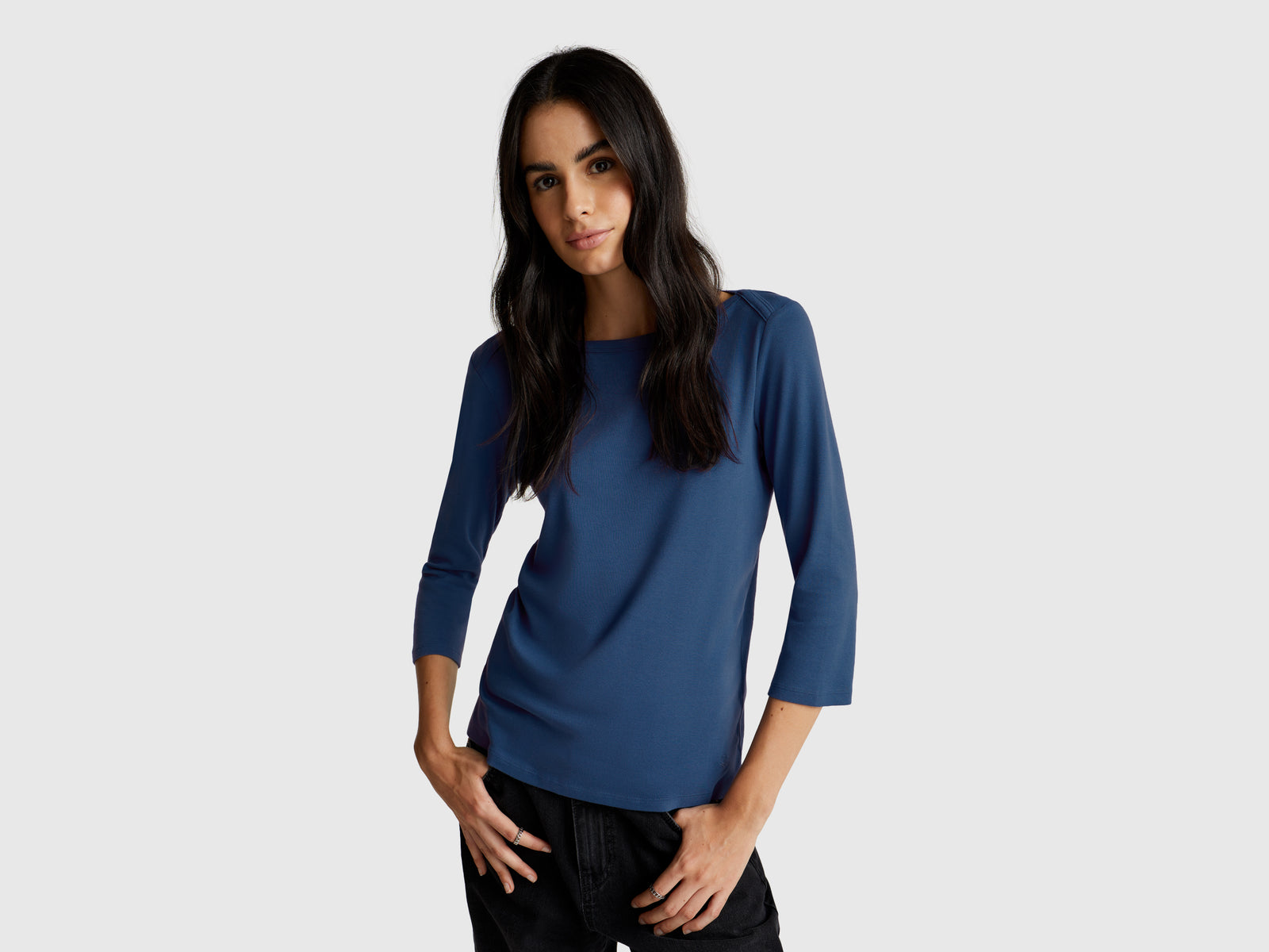 T-shirt com decote à barco - ucb_image_F
