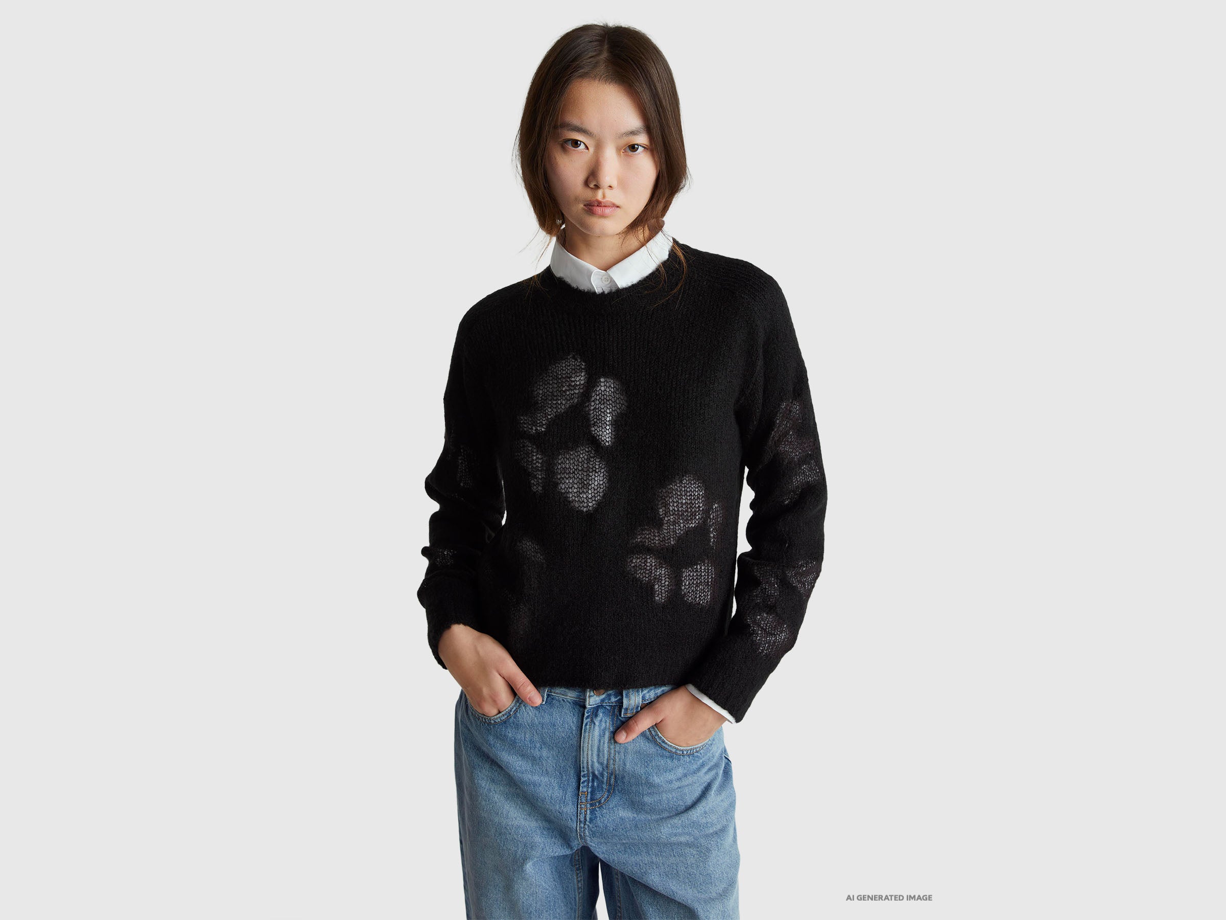 Camisola com intársia de flores - ucb_image_F