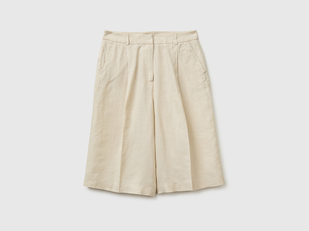 100% linen Bermuda shorts - ucb_image_FS