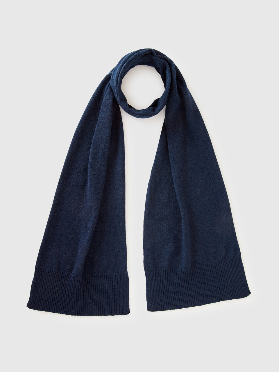 Écharpe azul-escuro em pura lã Merino - ucb_image_FS