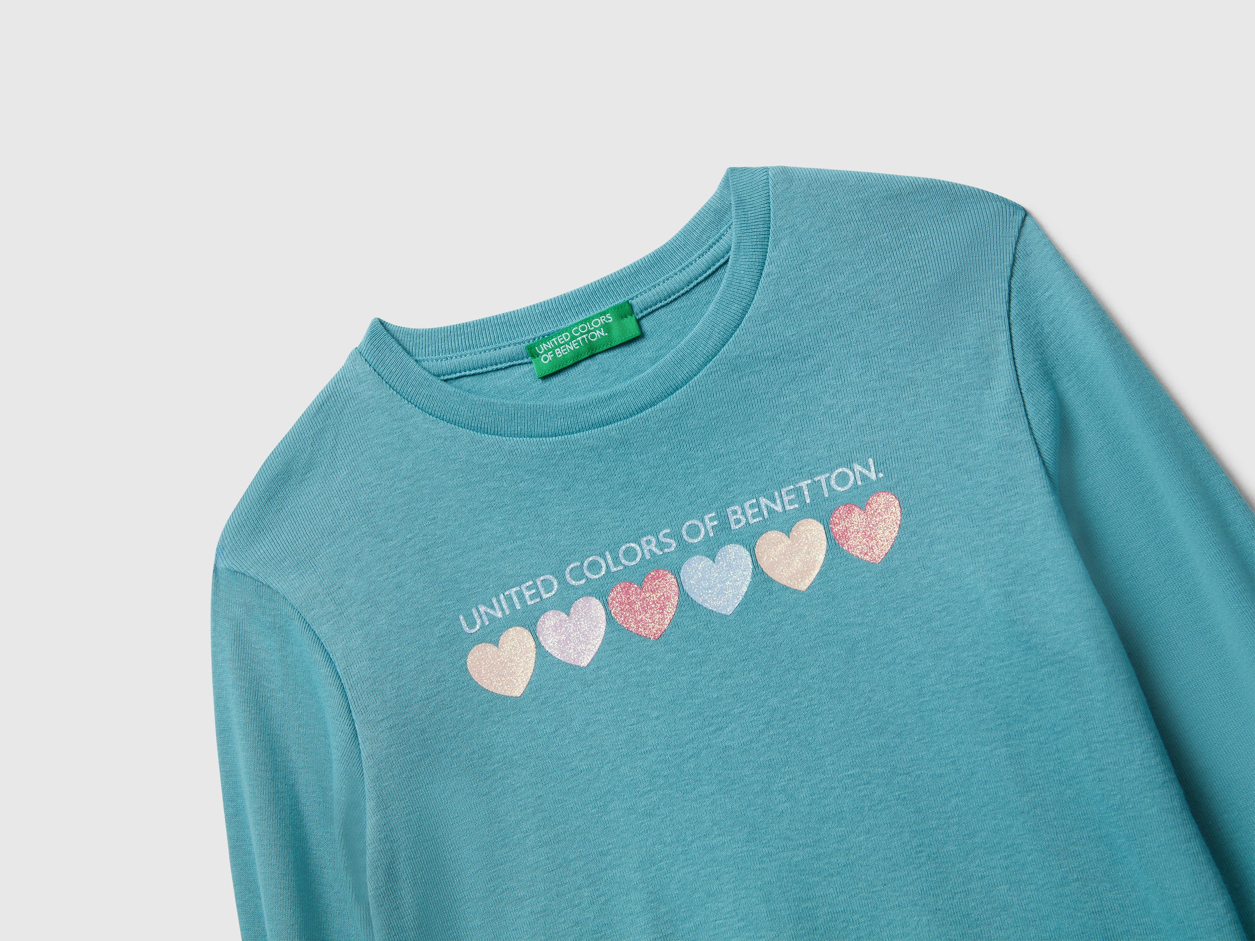 T-shirt com logótipo glitter em algodão - ucb_image_DS1