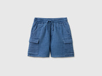 Light gauze cargo Bermuda shorts - ucb_image_FS