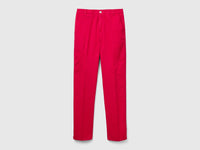 Chinos slim fit em algodão cor de ameixa - ucb_image_FS