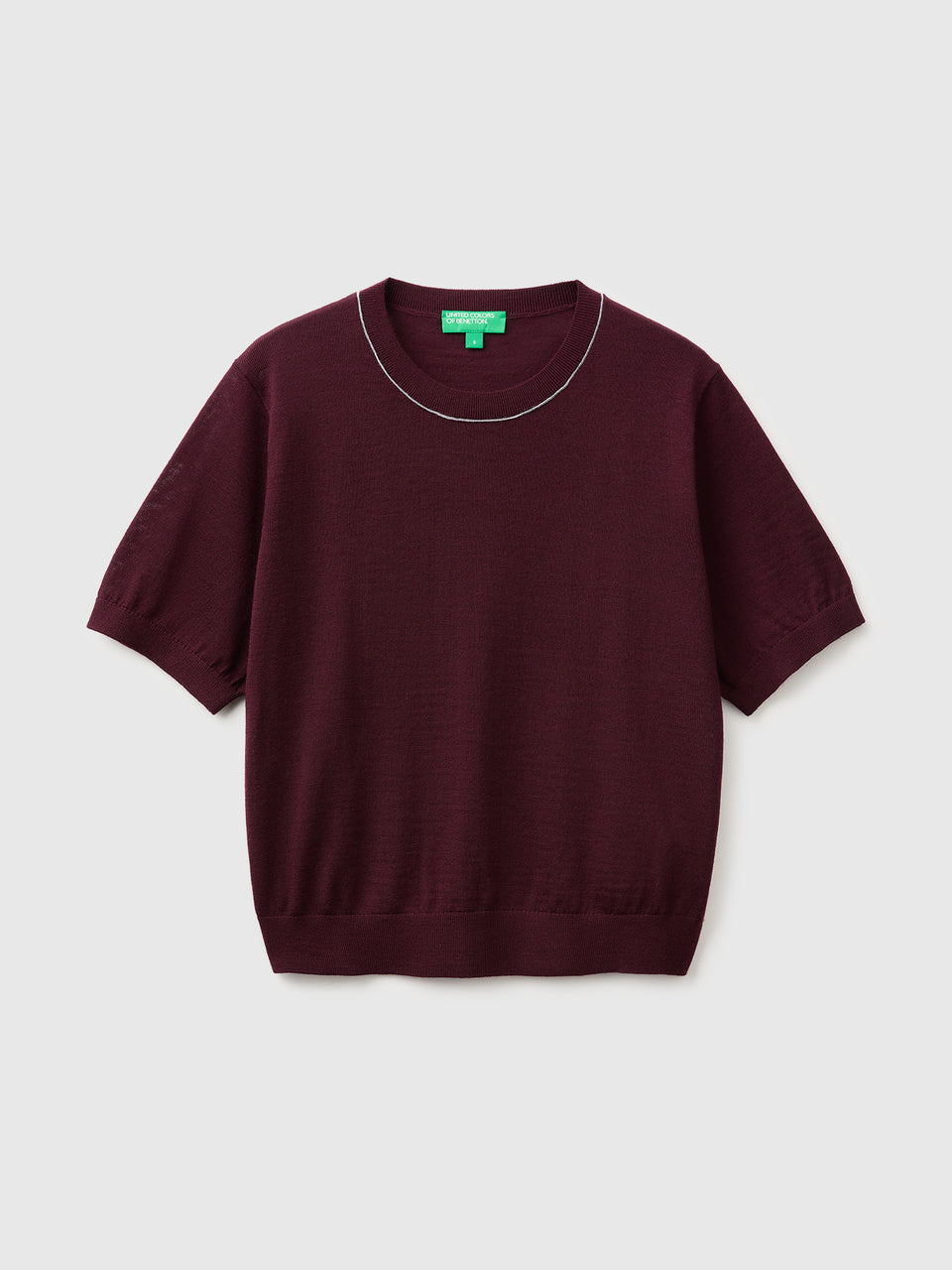 Camisola de manga curta em pura lã Merino - ucb_image_FS