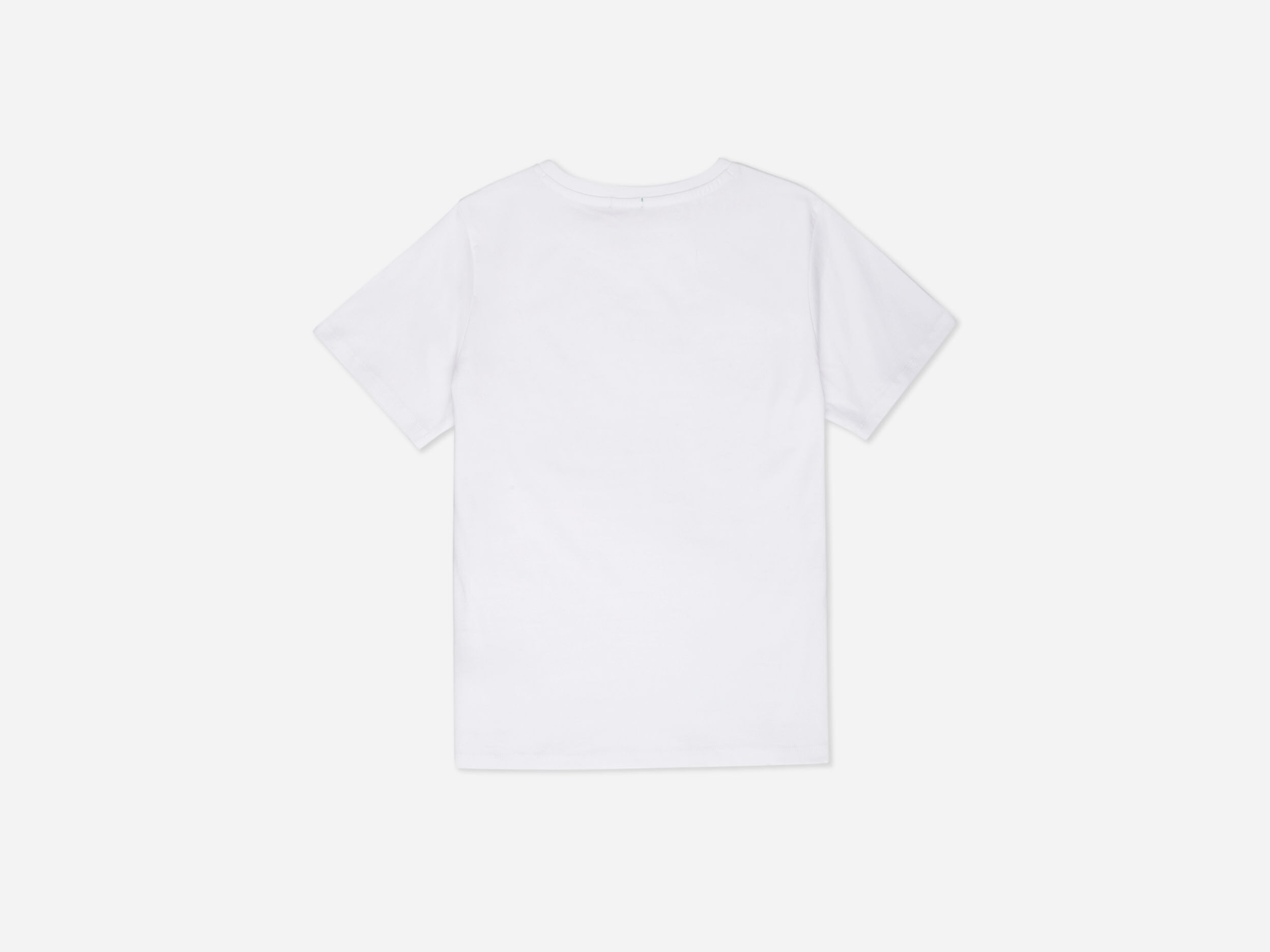 Ladies White Printed Round Neck T-Shirt - White | Benetton