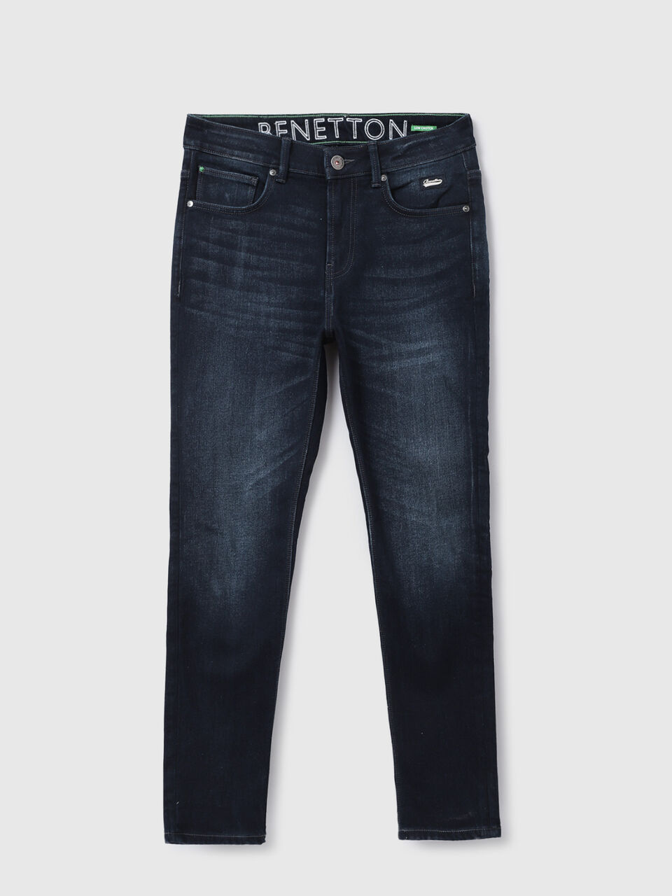 L CROTCH FITDK BLUE FLEECE JEANS image number 1