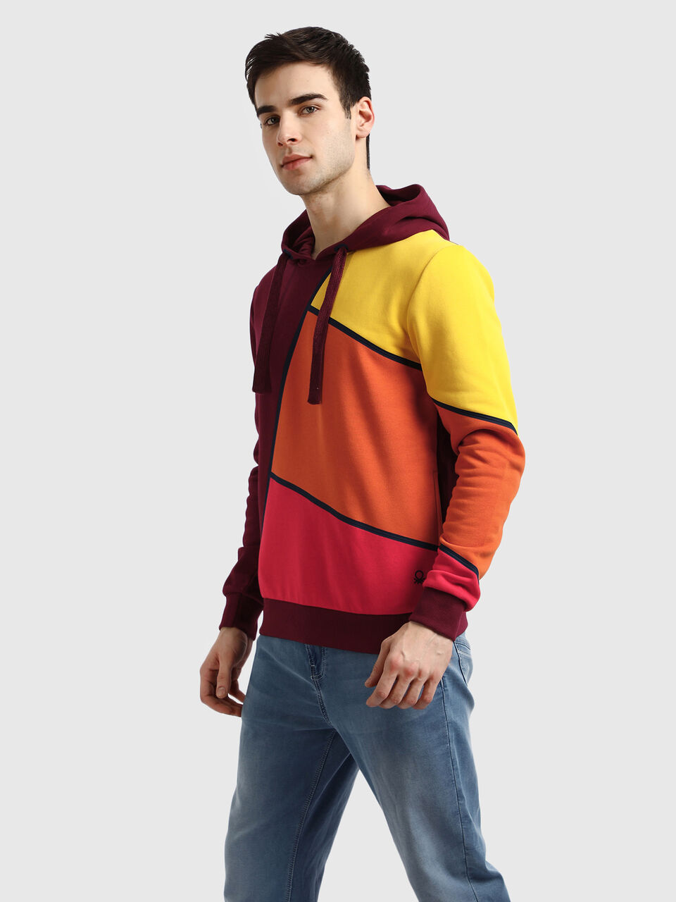 Biased Color Blocked Sweatshirt image number null