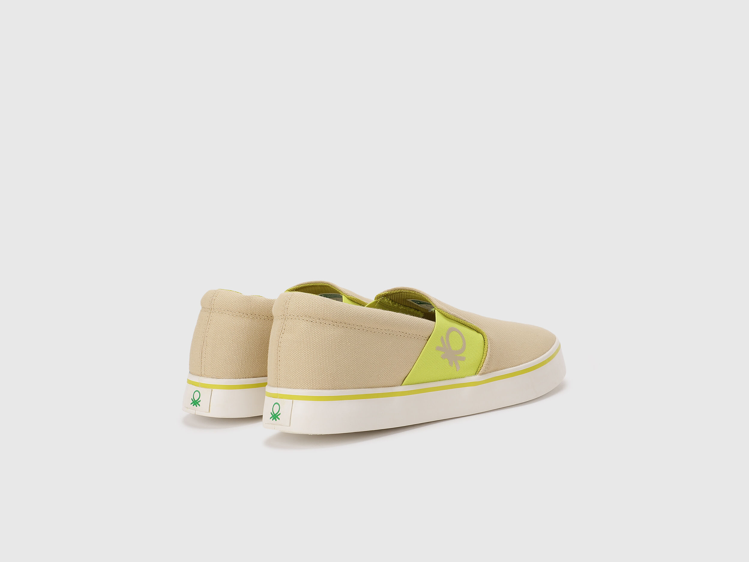 Men Textured Slip on Shoes Beige Benetton