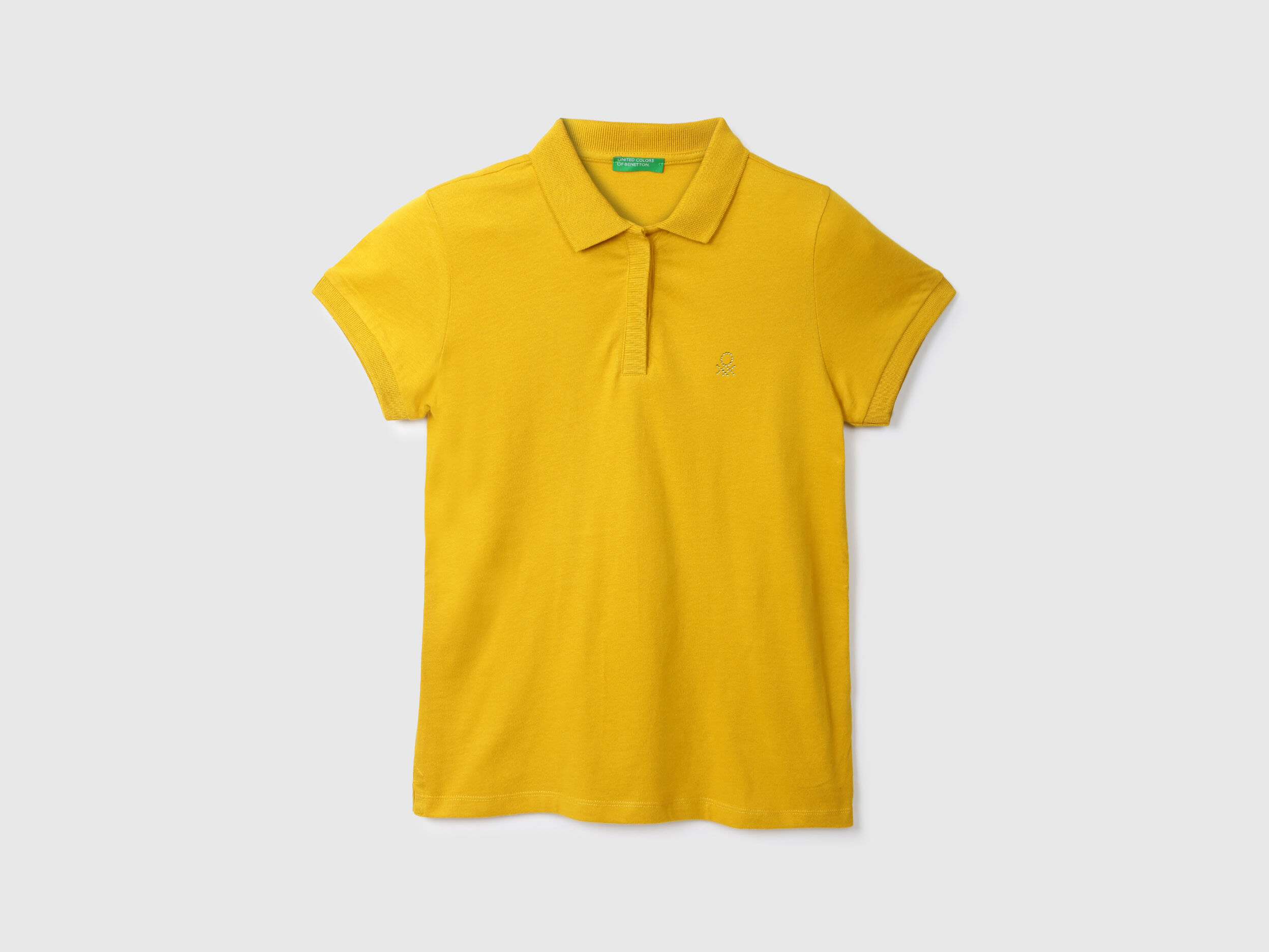 Yellow polo shirt plain top