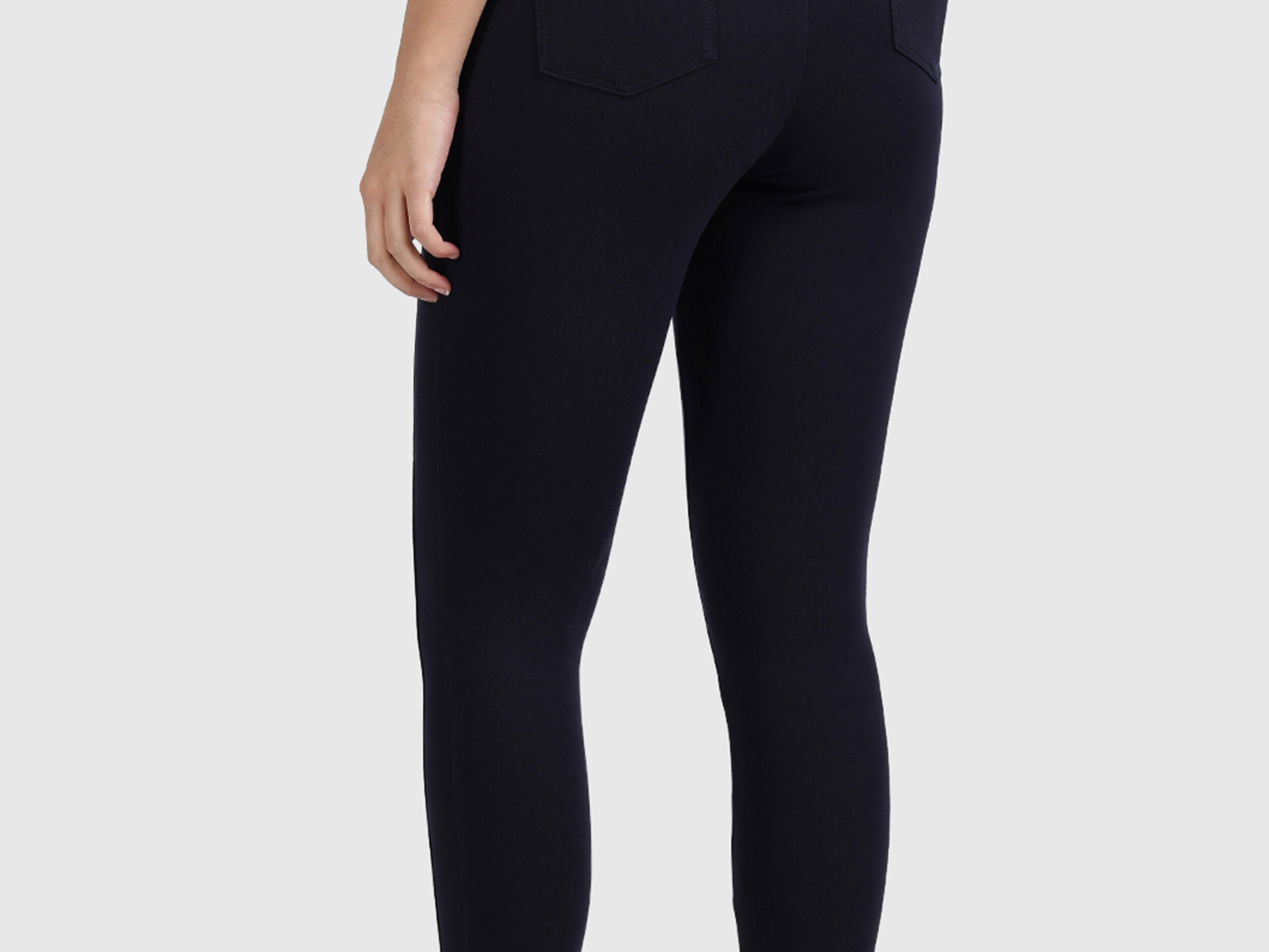 Polyester Leggings in Cut and Sew Design Blue Benetton
