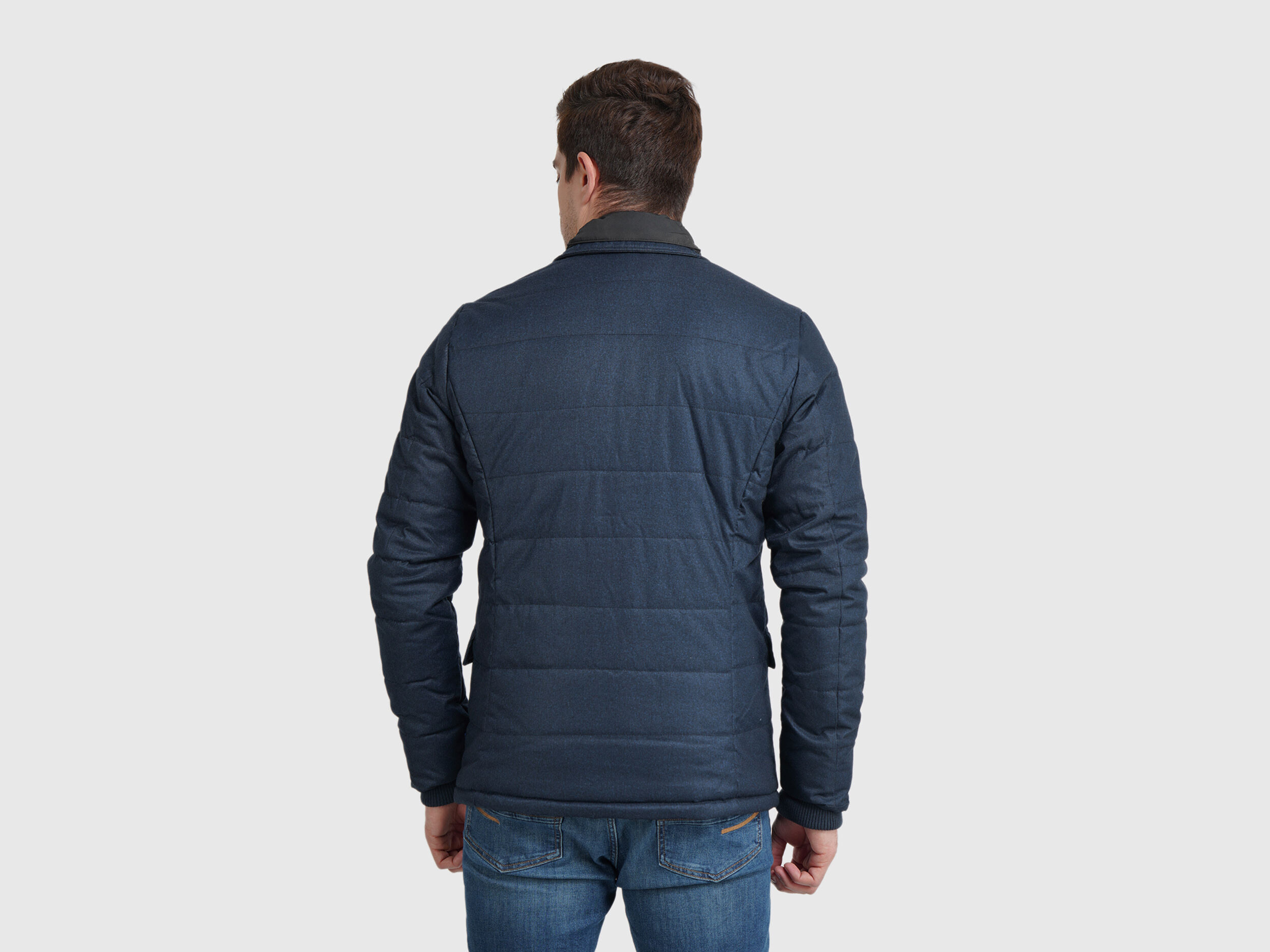 Puffer Blazer Jacket - Dark Blue | Benetton Puffer Blazer Jacket - Dark Blue | Benetton