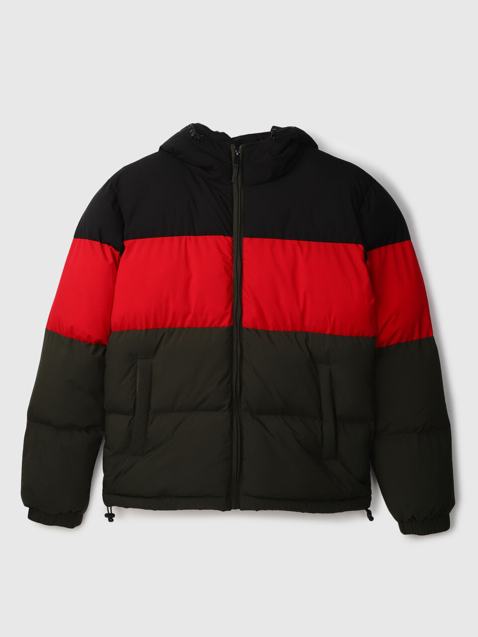 COLOR BLOCK HEAVY PUFFER JACKET image number 1