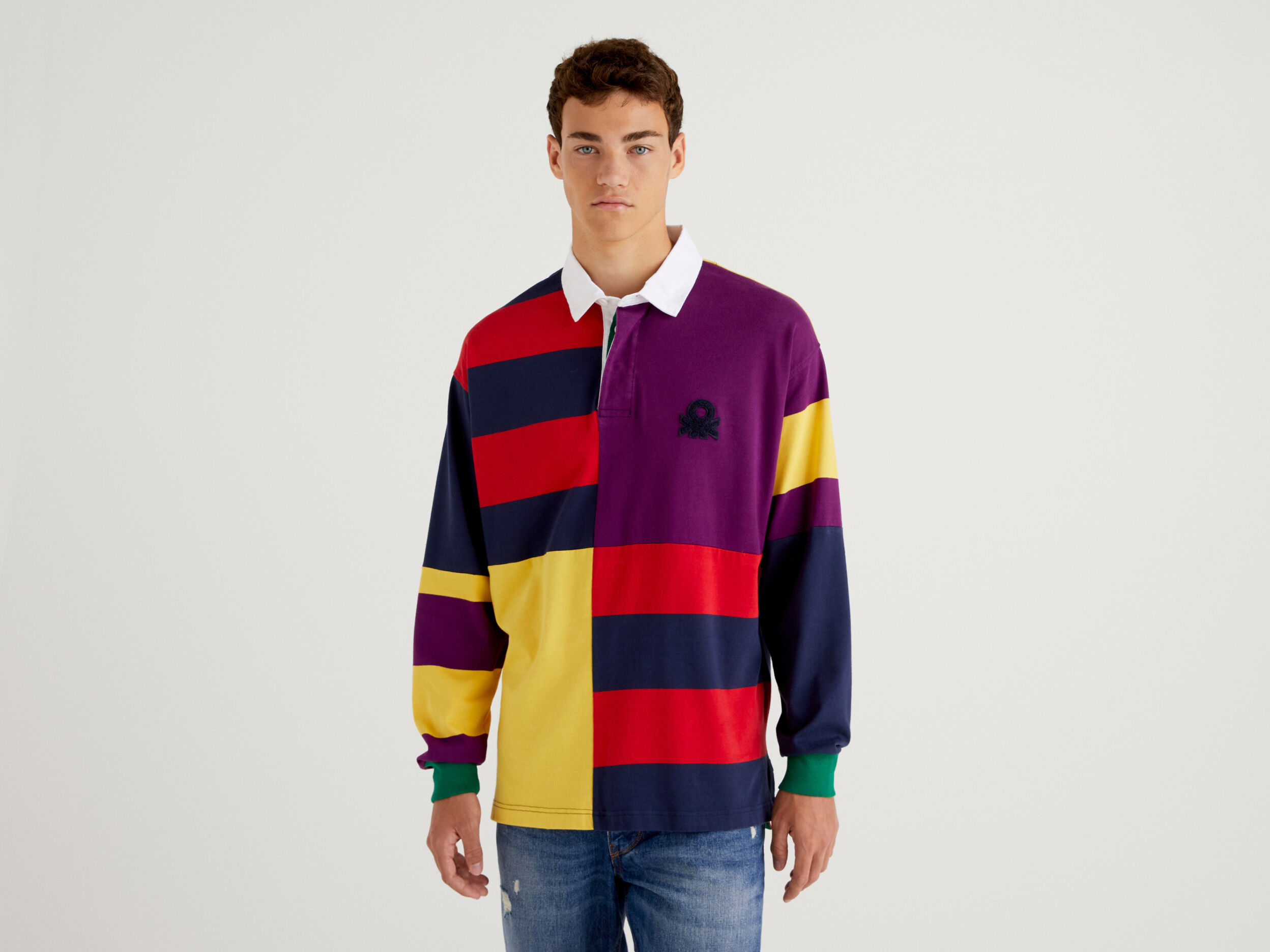 Benetton striped rugby shirt shop