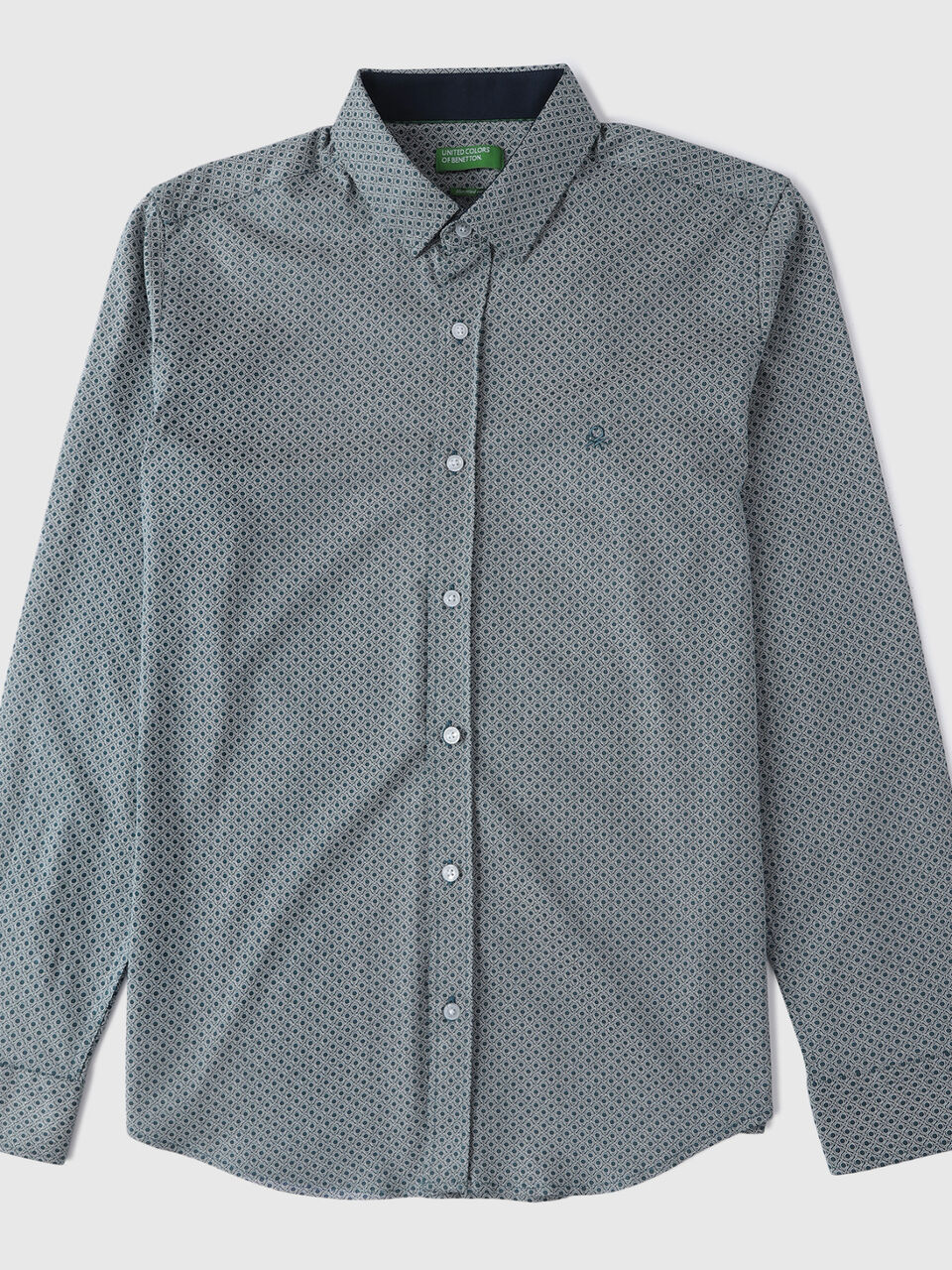 Full Sleeves HERRINGBONE TWILL DITSY PRINT SHIRT image number 1