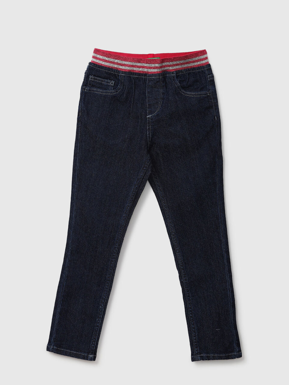Lurex Elasticated Waistband Denim image number 1
