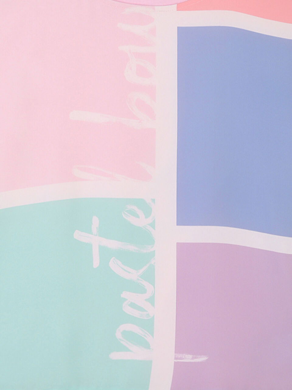 Knit Woven Top With Text image number null