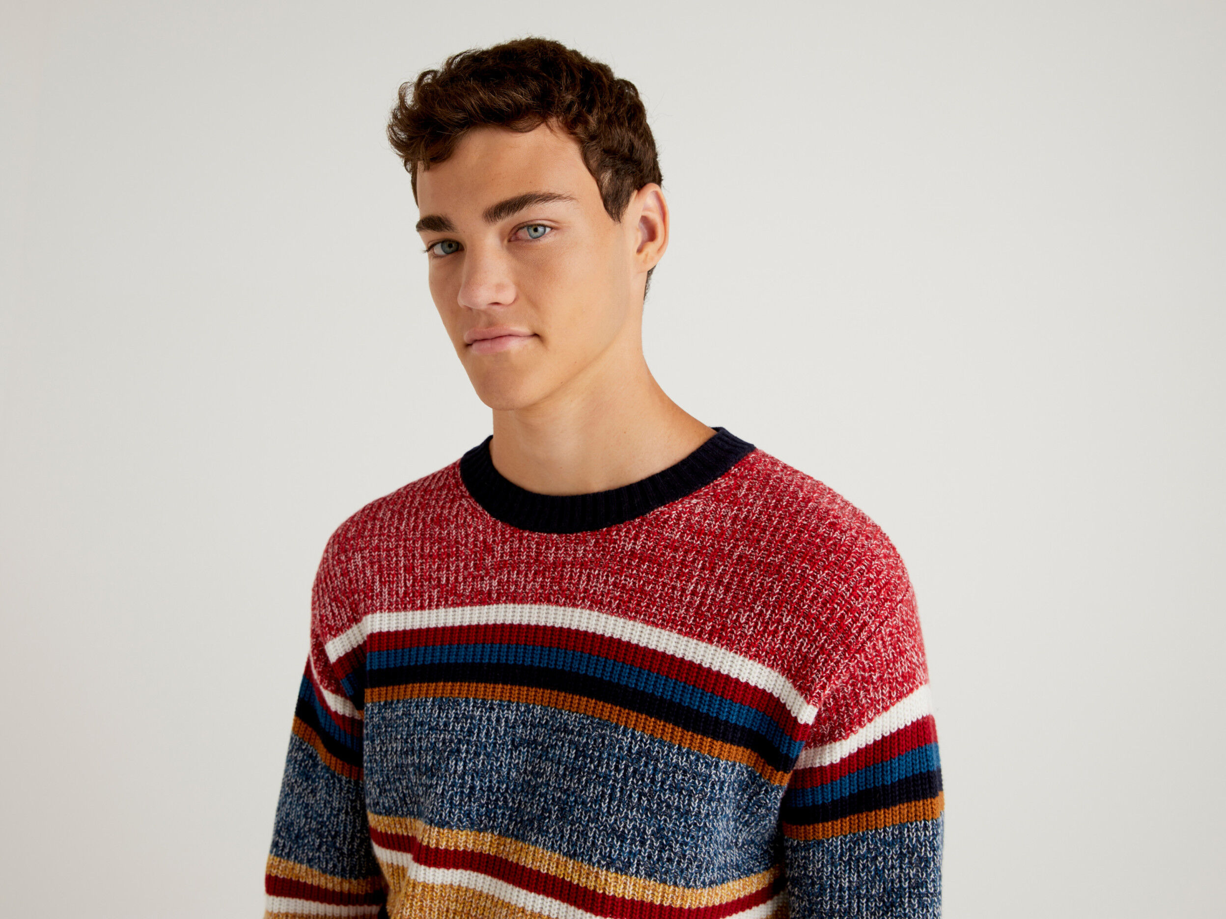 Colorful striped sweater mens sale