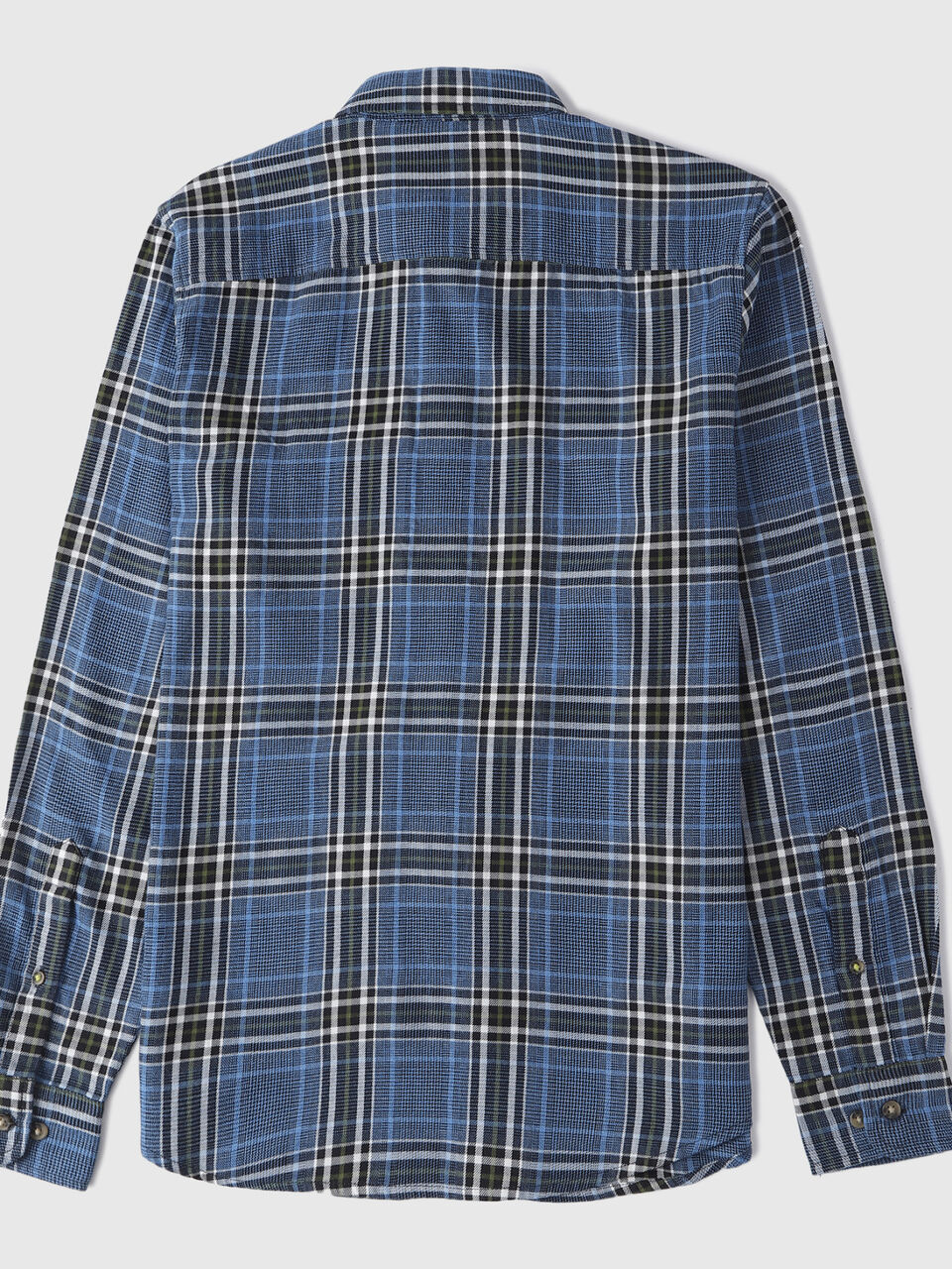 Long Sleeve Regular Collar Houndstooth Grindle Blue Shirt-Top image number 2