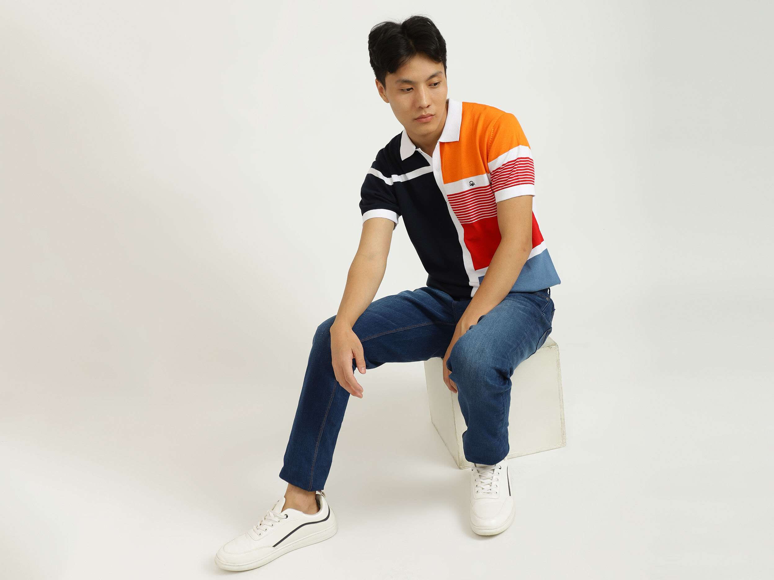 Multi-Colored Polo T-Shirt - Multi-color | Benetton