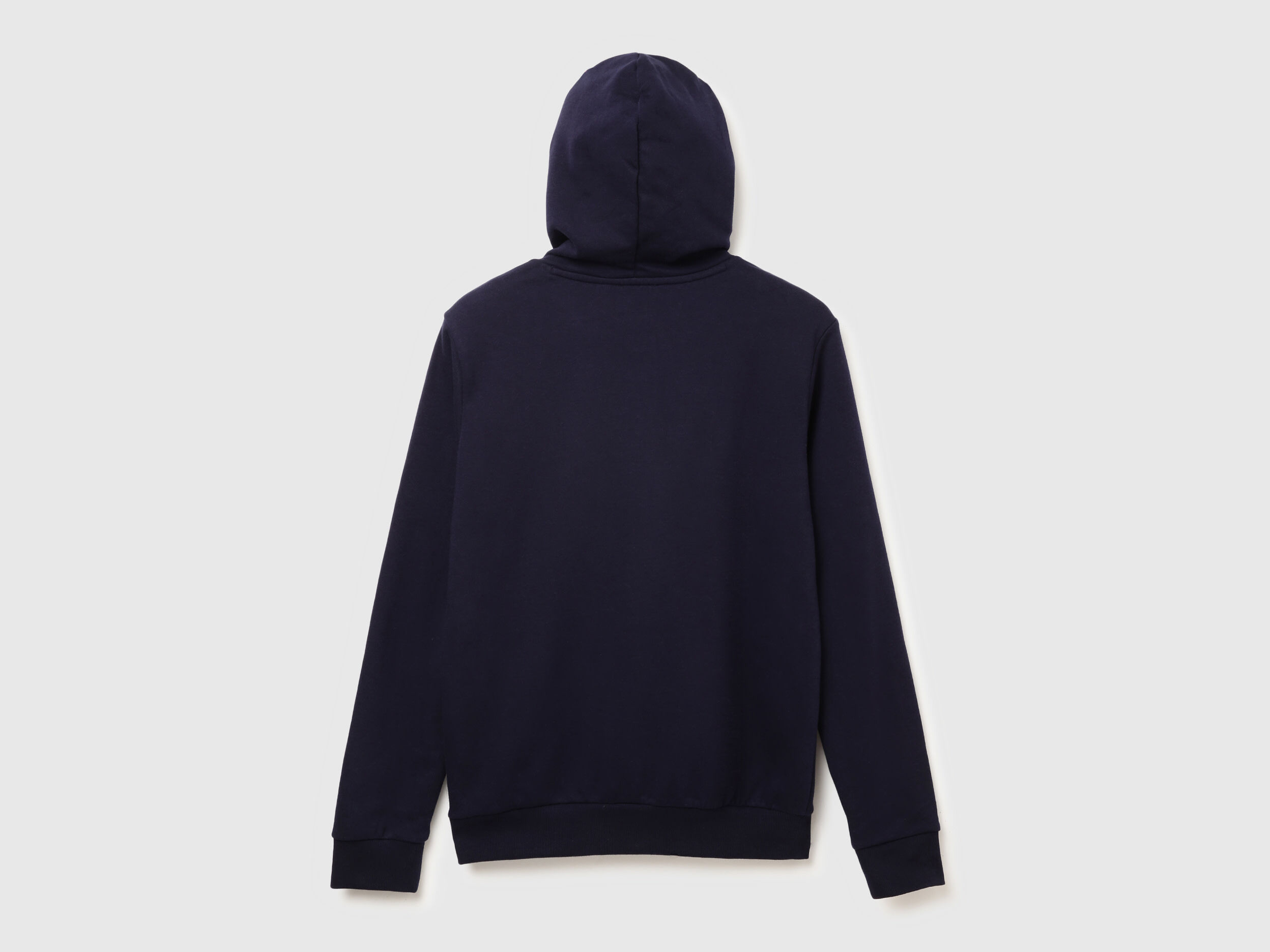Men Brand Logo Hooded Sweatshirt - Dark Blue | Benetton