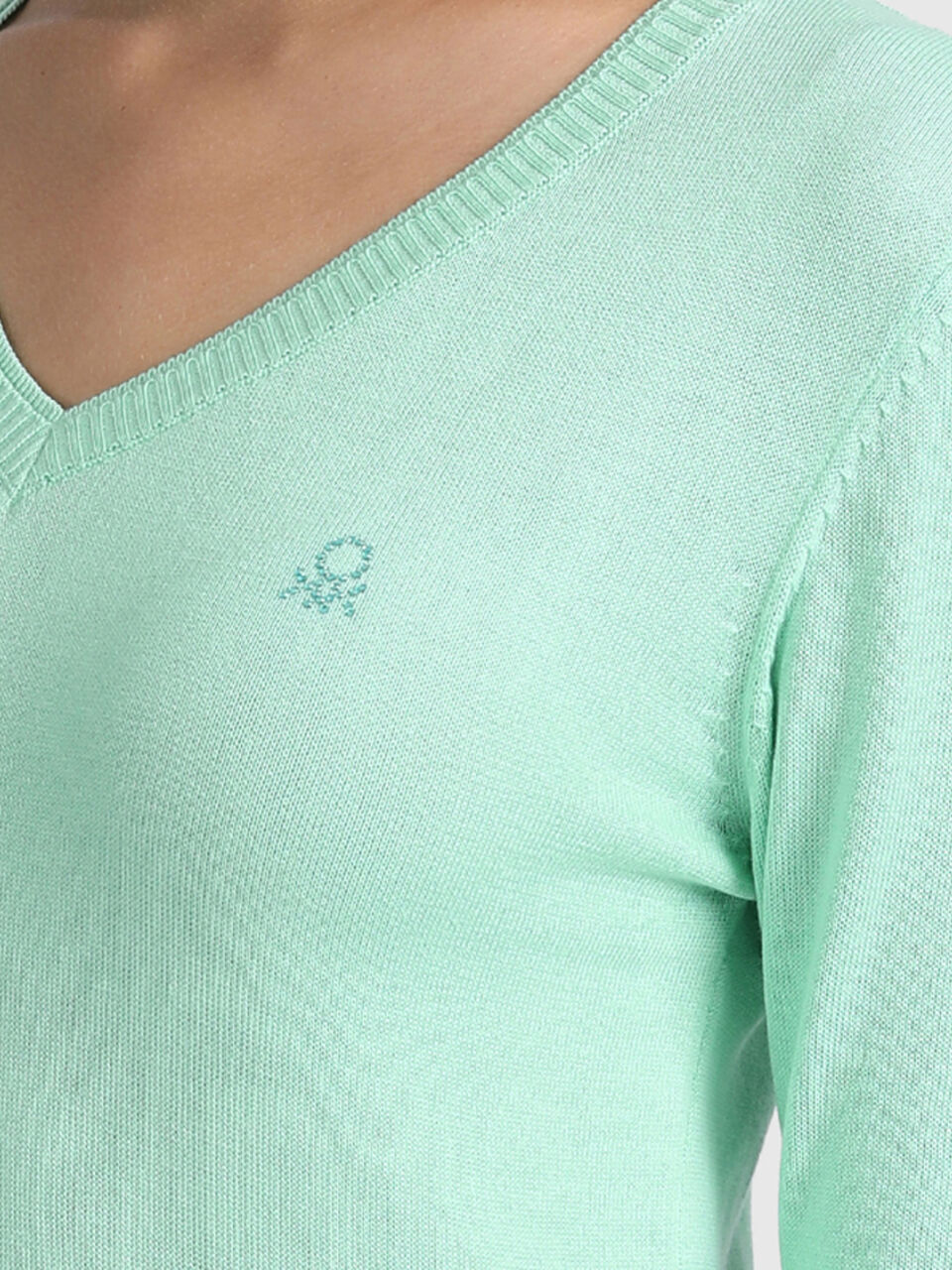 Pure Cotton Tricot Top in Solid Colour image number null