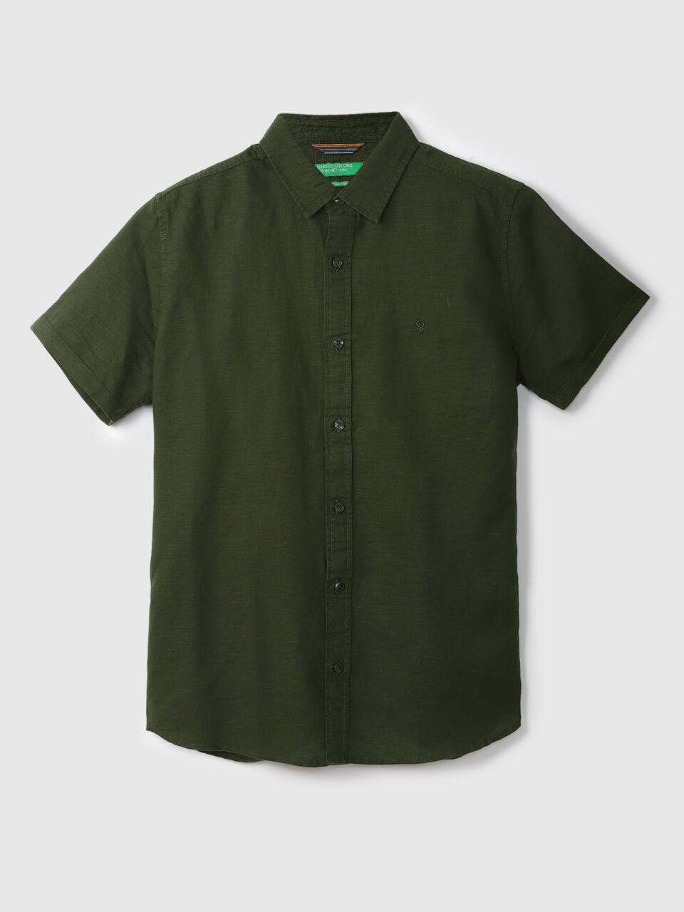 Half Sleeve Linen Regular Collar Shirt image number 1