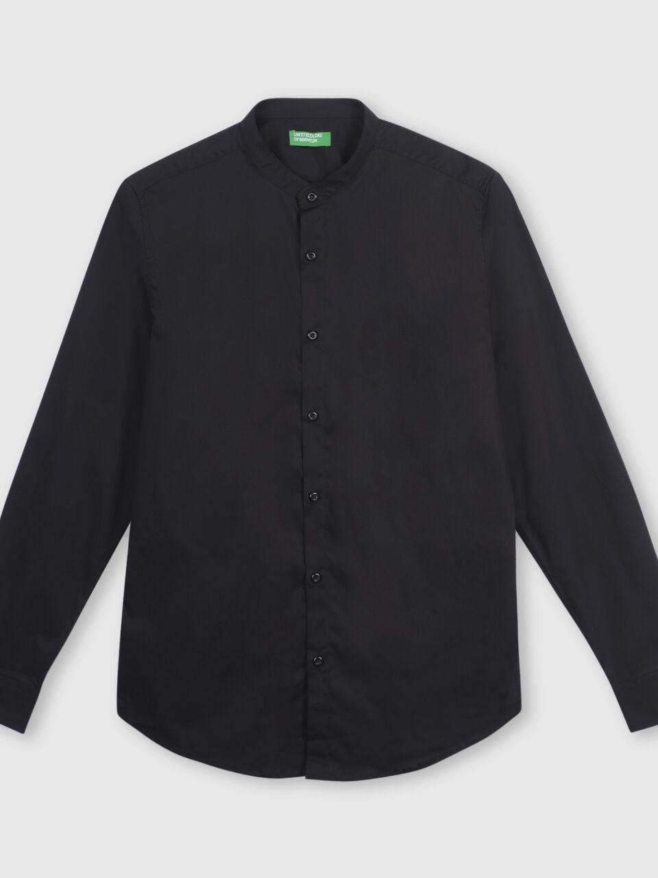 Stretchable Poplin Shirt with Regular Collar image number 1