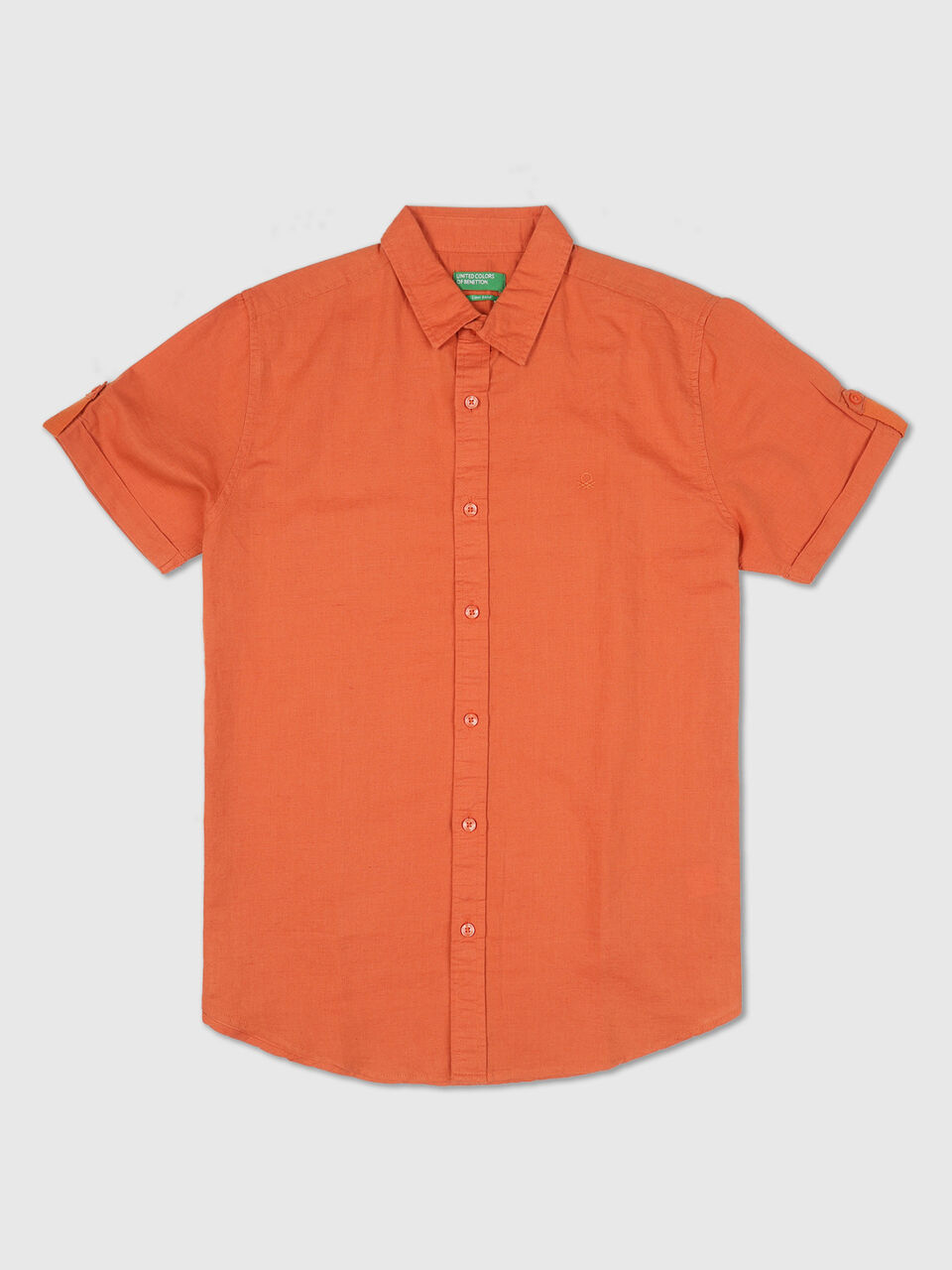 Half Sleeves Linen Regular Collar Shirt image number 1