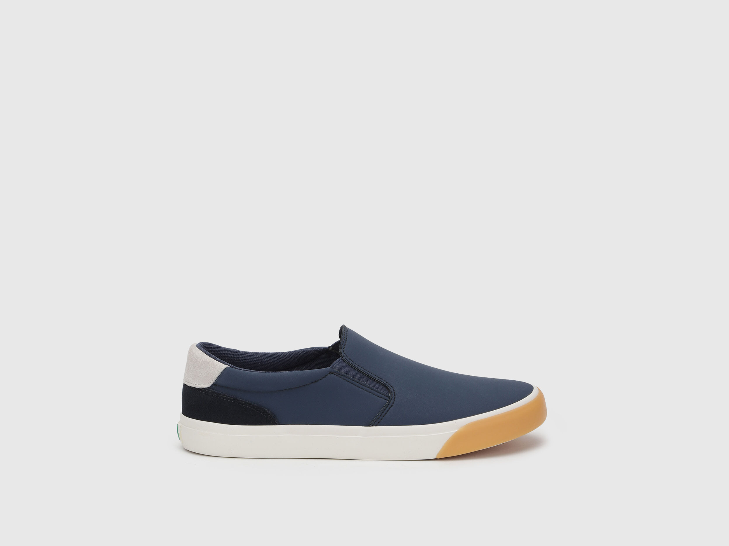 Solid Pattern Slip On Shoes Blue Benetton