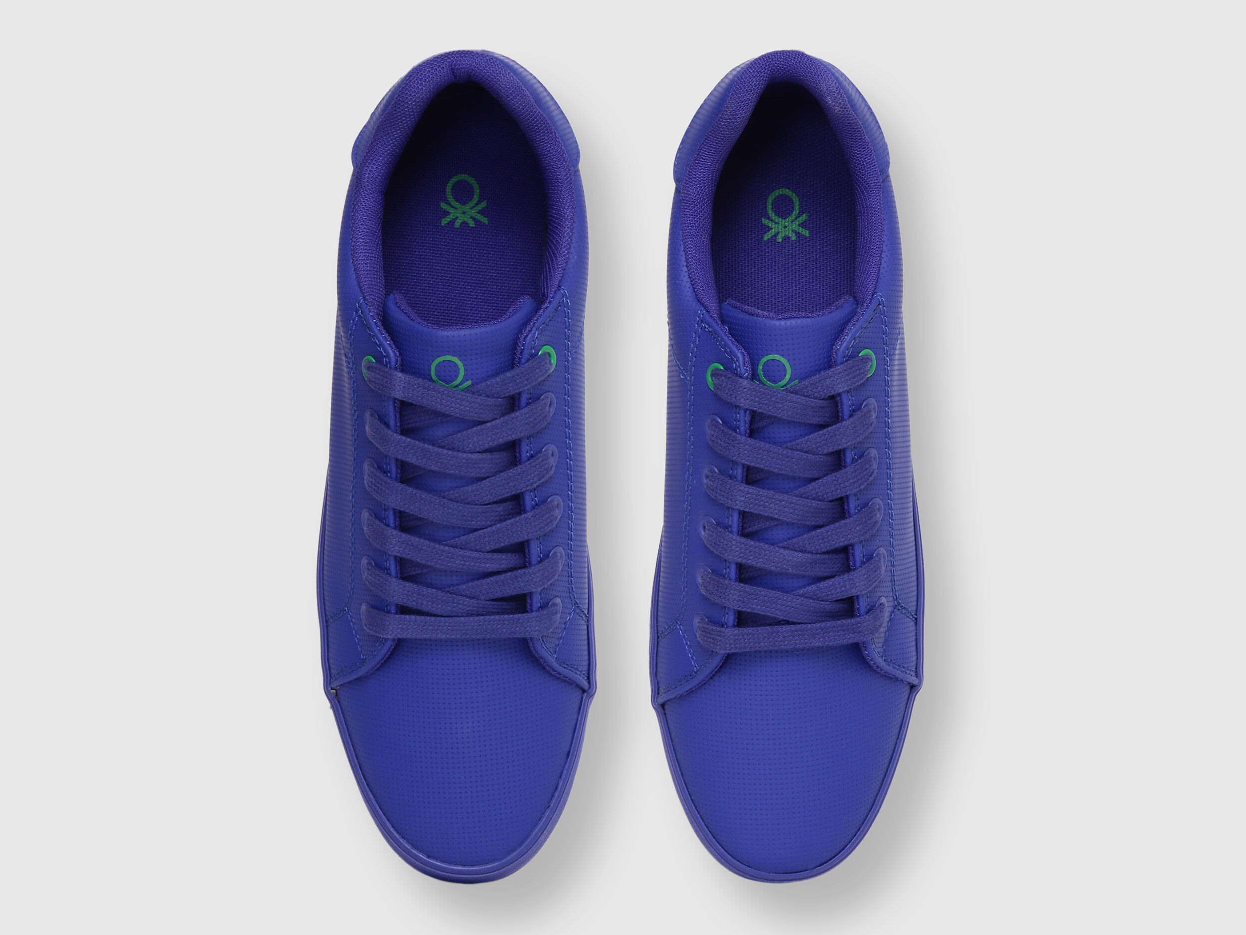 Mens Blue Textured Sneakers Multi color Benetton