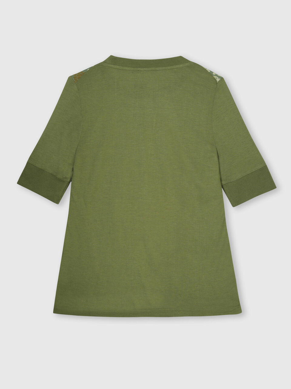 Short Sleeve Knit Woven Top Wt Turtle Print image number 2