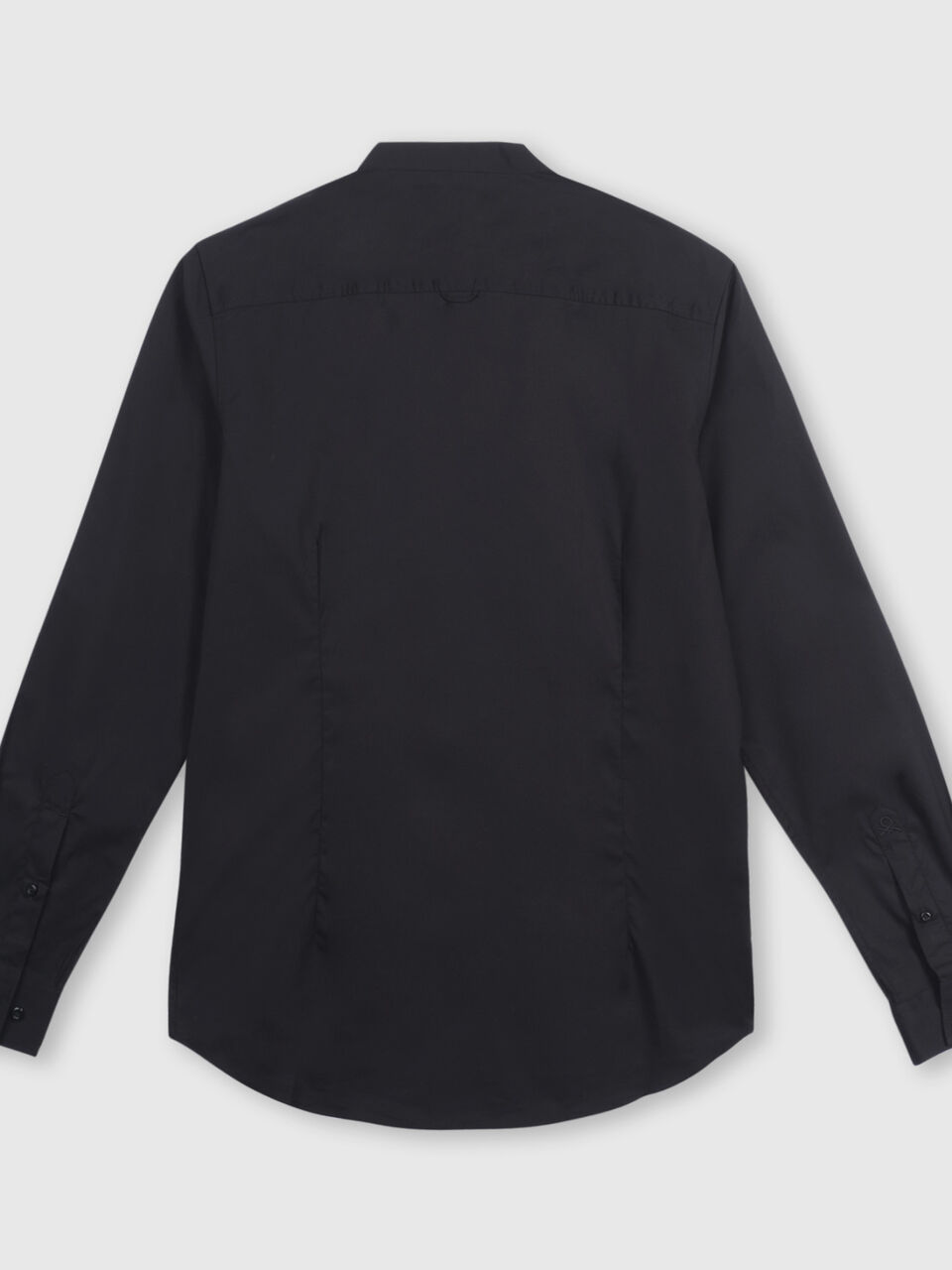 Stretchable Poplin Shirt with Regular Collar image number 2