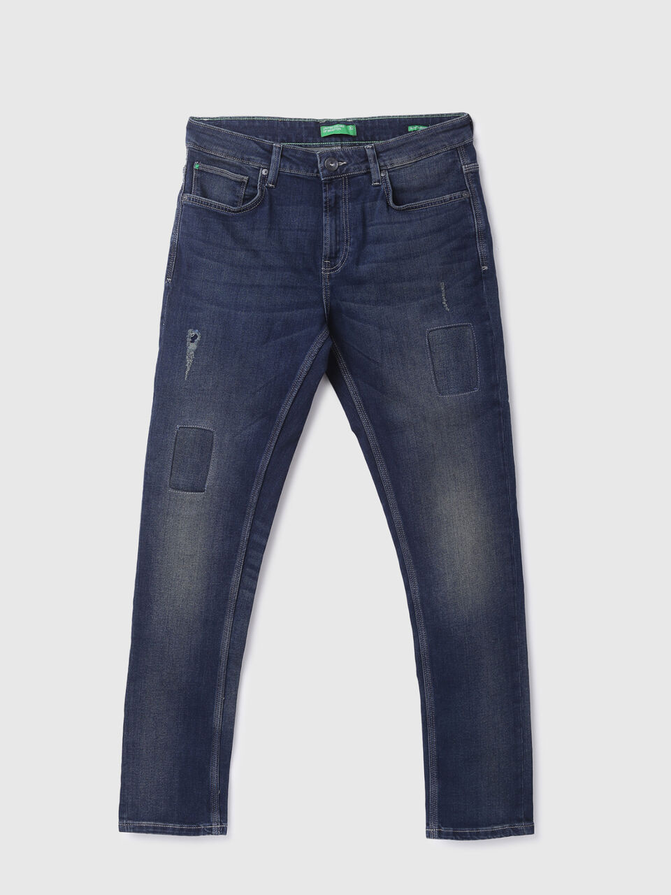 SLIM TAPERED AGED VINATGE BLUE JEANS image number 1