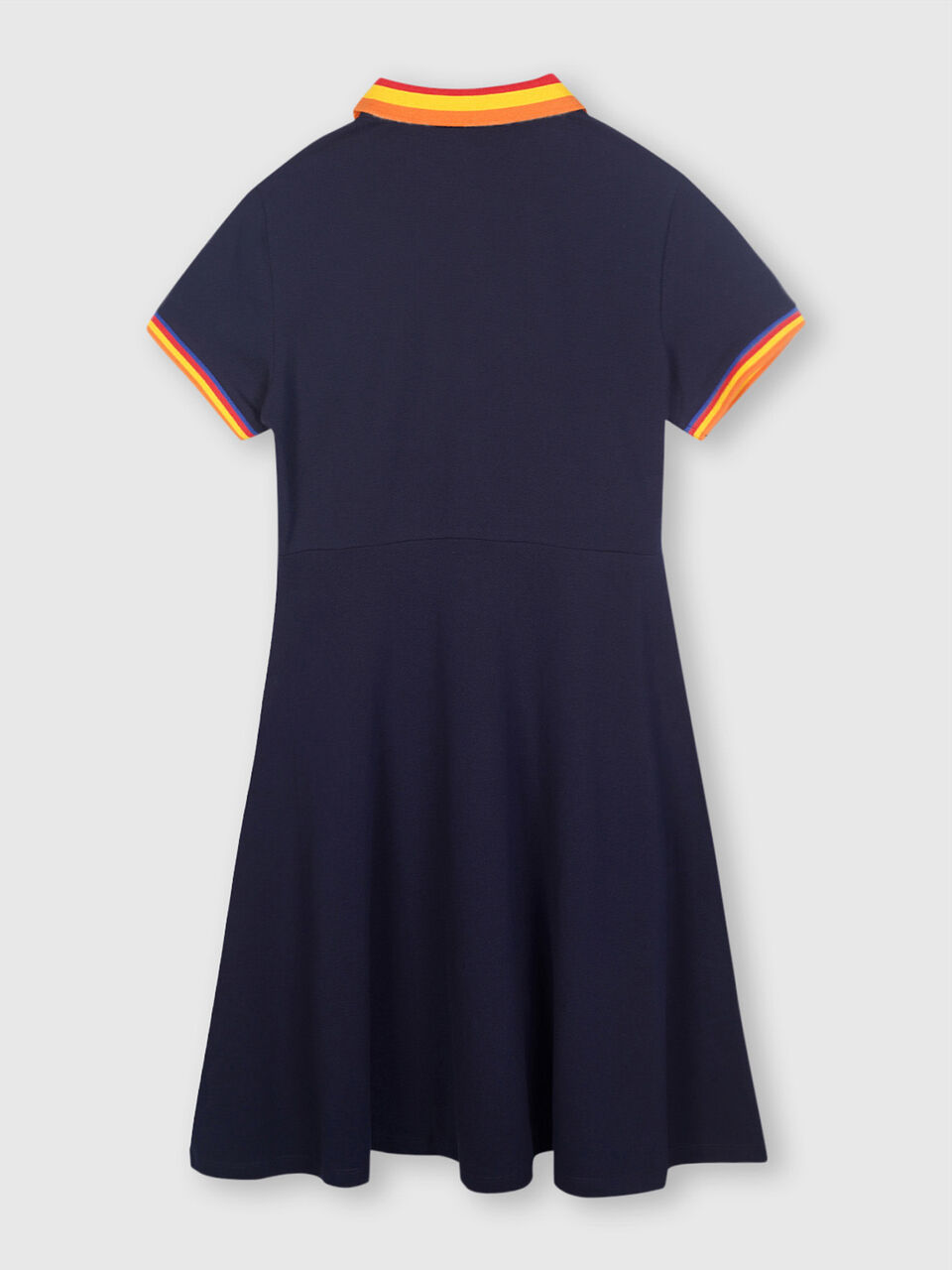 Pure Cotton Fit and Flare Dress with Polo Neck image number 2