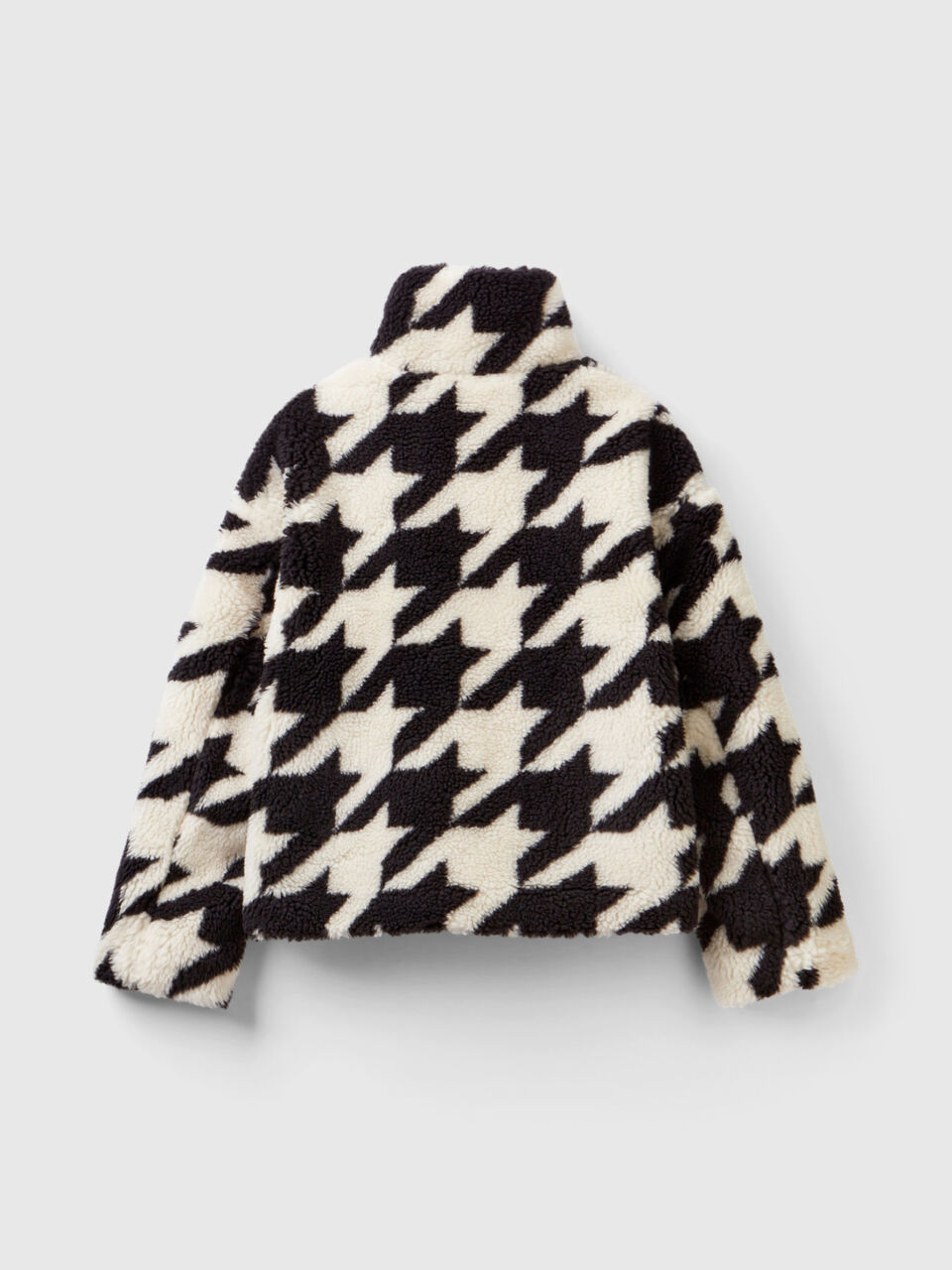 F/S RAISED NECK HOUNDSTOOTH JACKET image number 2