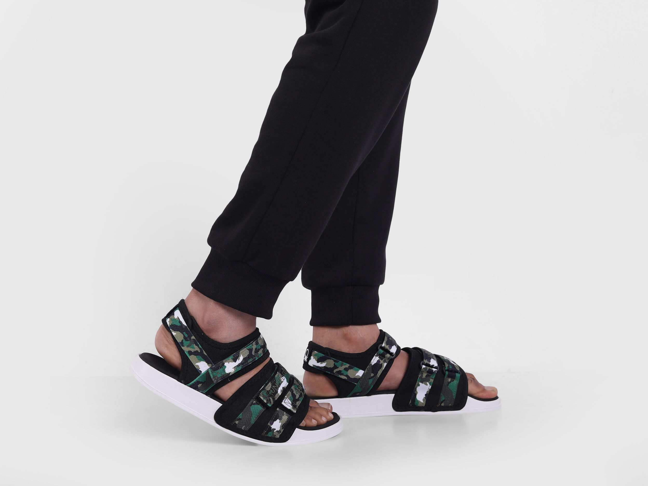 Two Strap Sandals Black Benetton