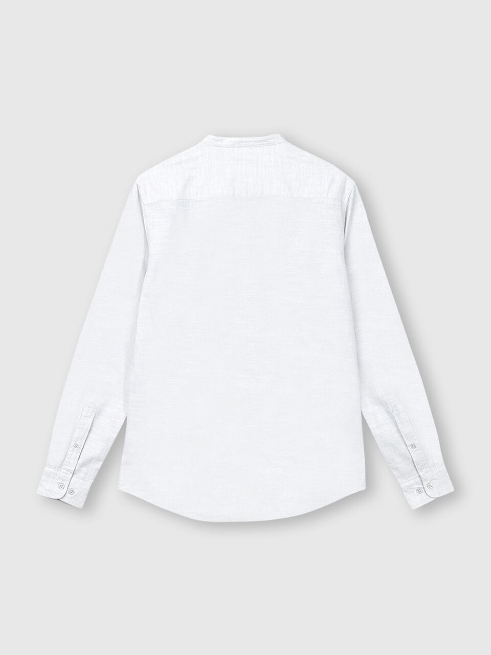 Slub Mandarin Collar Shirt image number 2