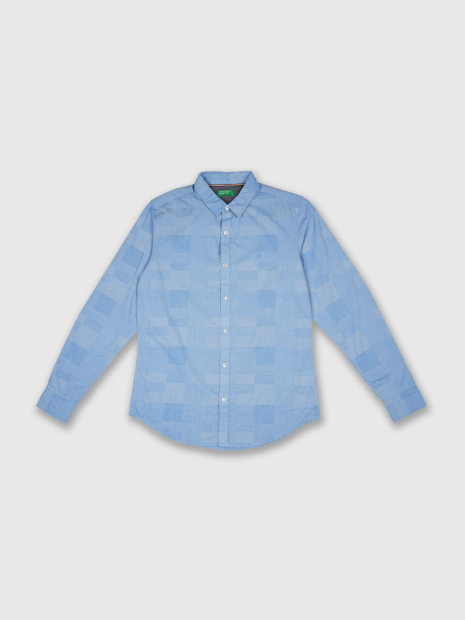 Fill Sleeve Dobby Chambray Shirt image number 1