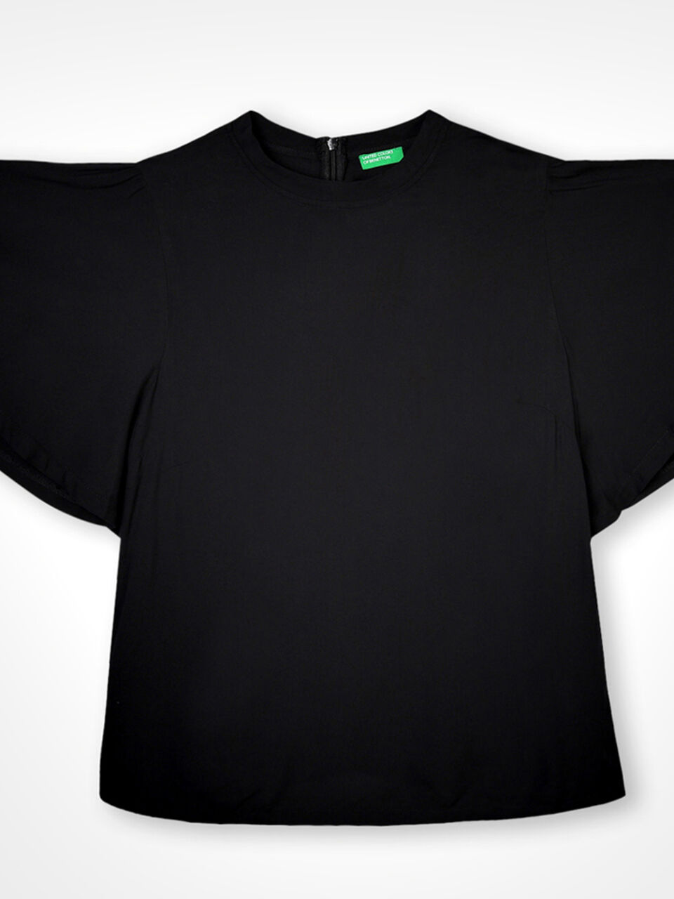 Solid Top with Frill Sleeves image number null