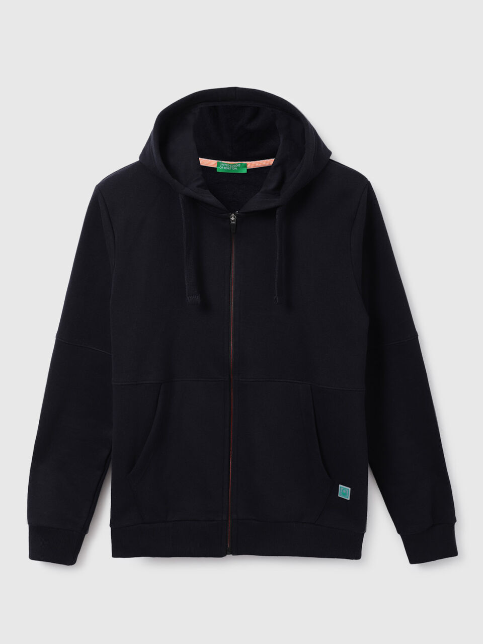 F/O NEON ZIPPER DENIM PATCH HOODIE image number 1