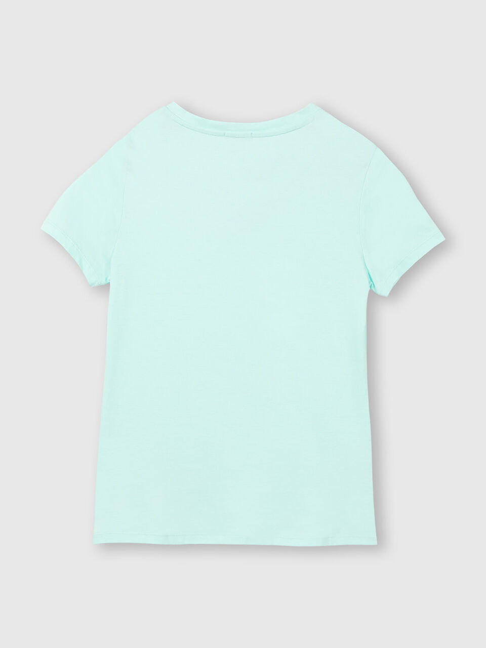 Pure Cotton Tee Shirt with V-Neck image number 2