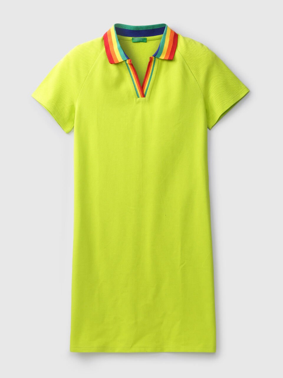 S/SLV POLO DRESS SOLID WITH MULTI COLLAR image number 1