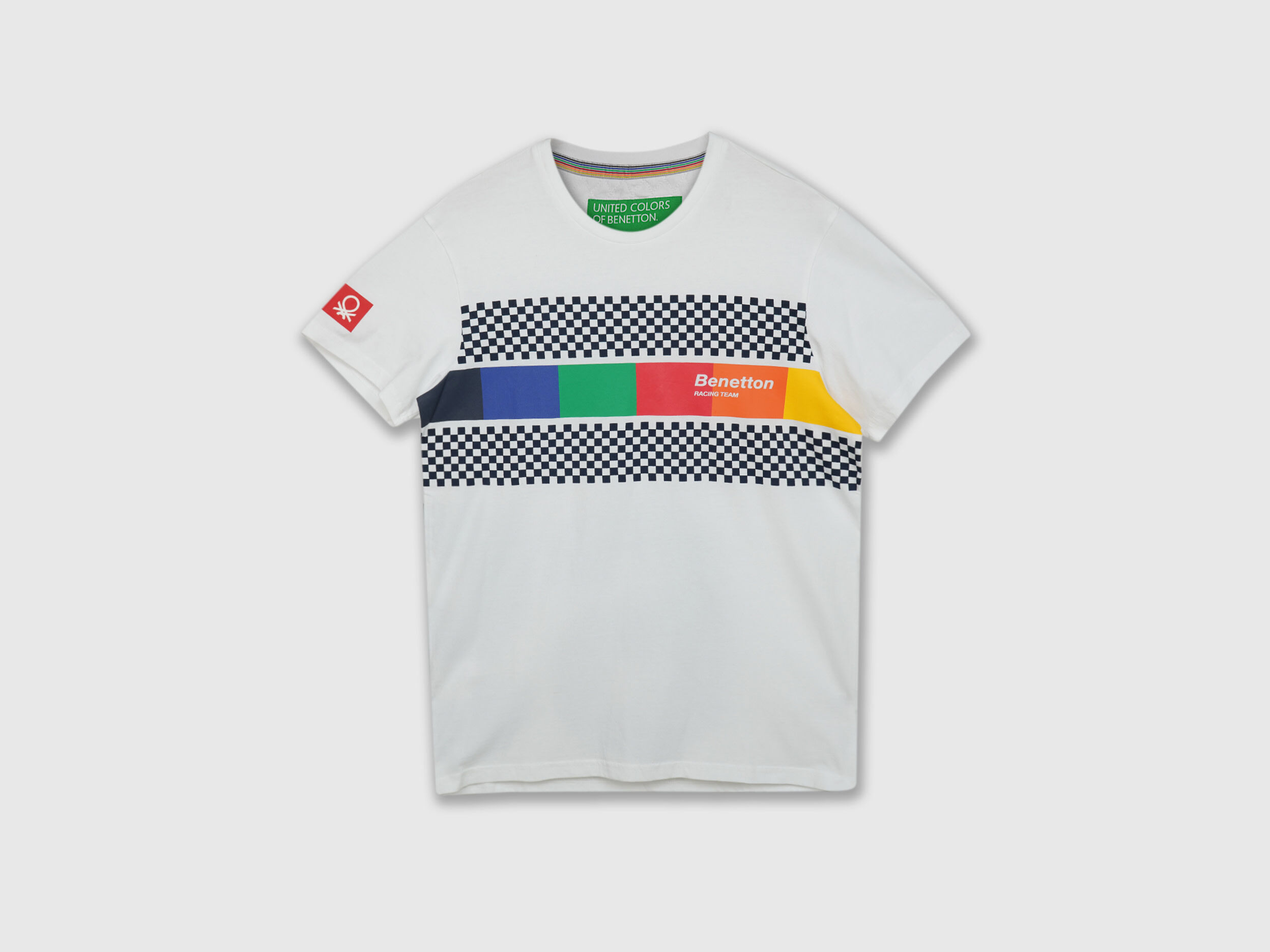 世界の Race Multicolor Track Benetton | White - T-Shirt トップス