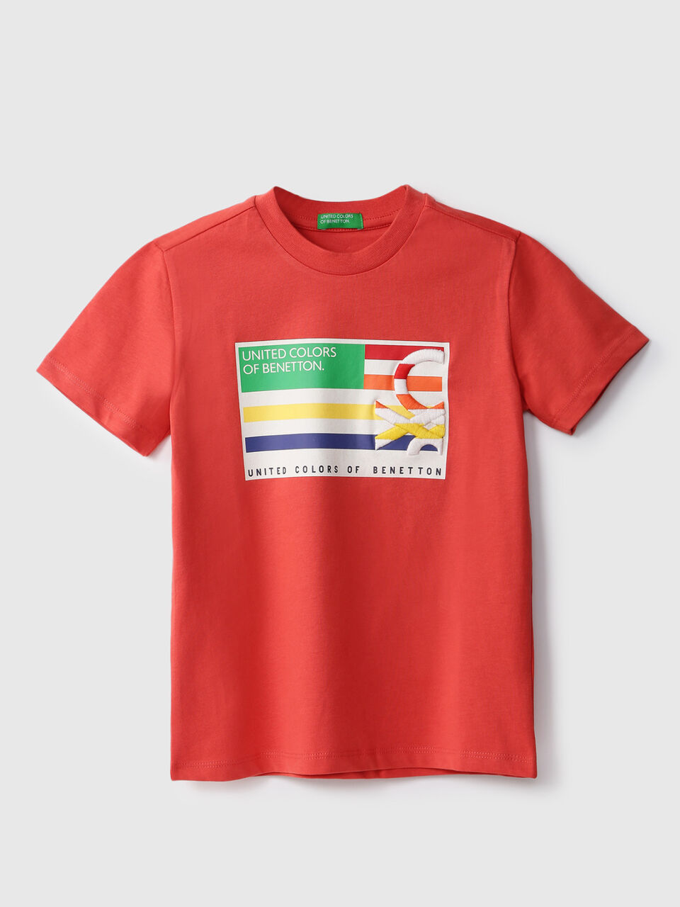 Flag In 3D Emb. Tee Short image number 1