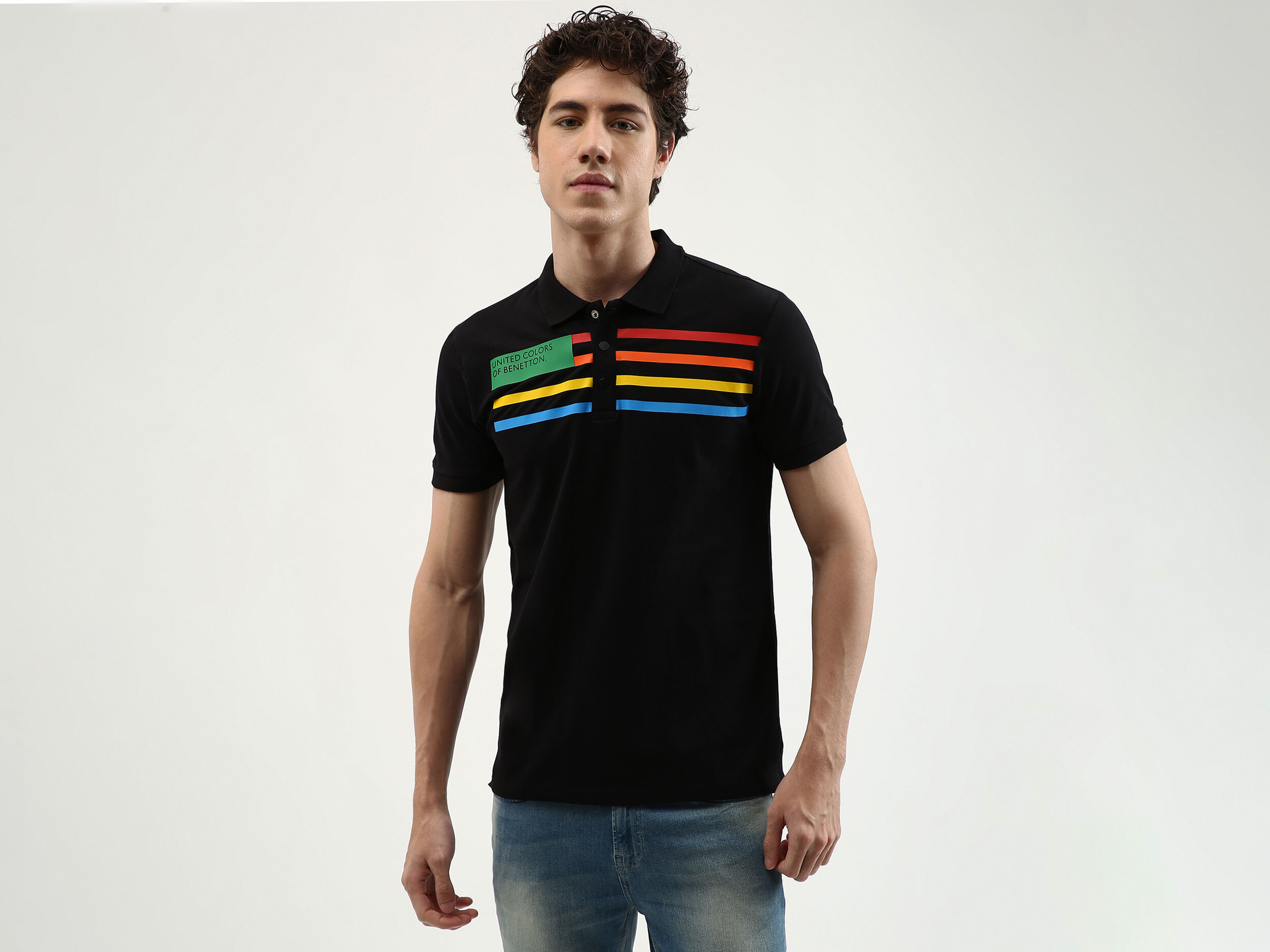 Ucb black polo t shirt top