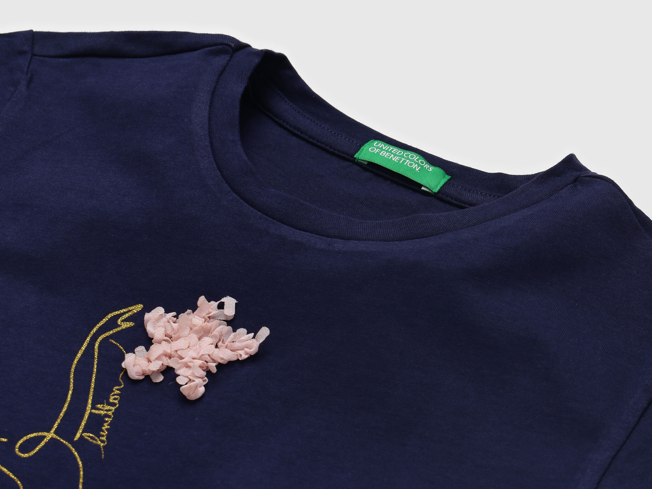 Girls Ballerina Top Dark Blue Benetton