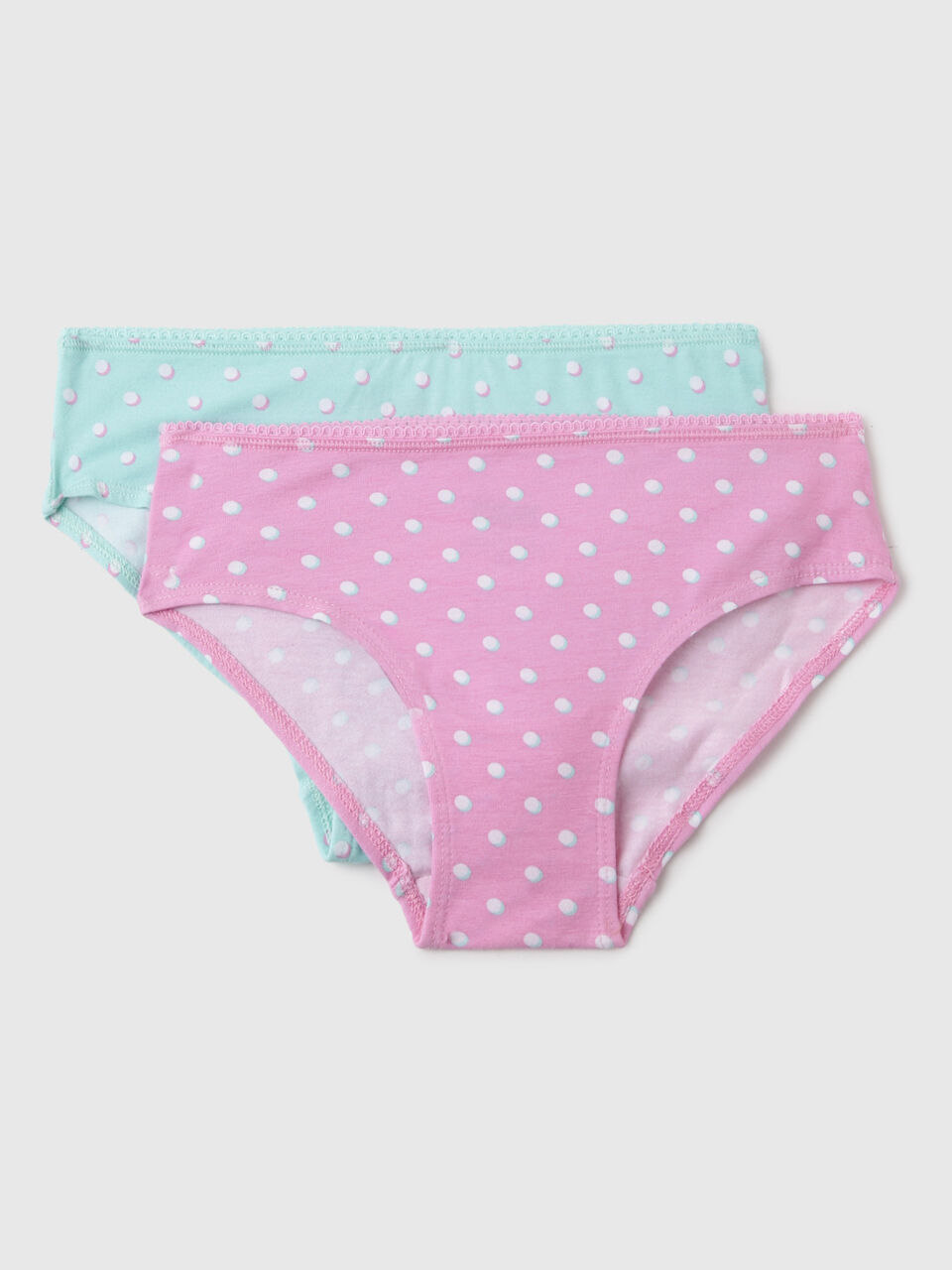 PACK OF 2 MULTI COLOR POLKA BRIEF W LACE image number 1