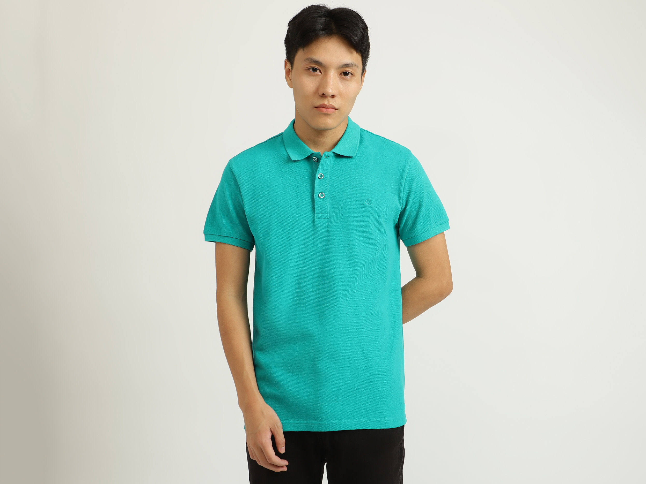 Turquoise blue polo t shirt hot sale